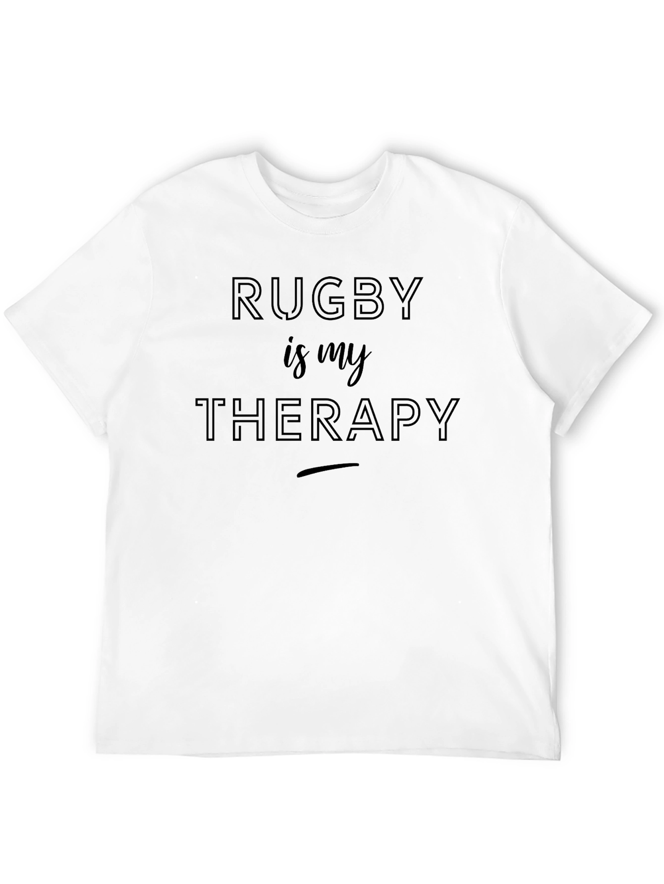 Rugby Is My Therapy Graphic Tee