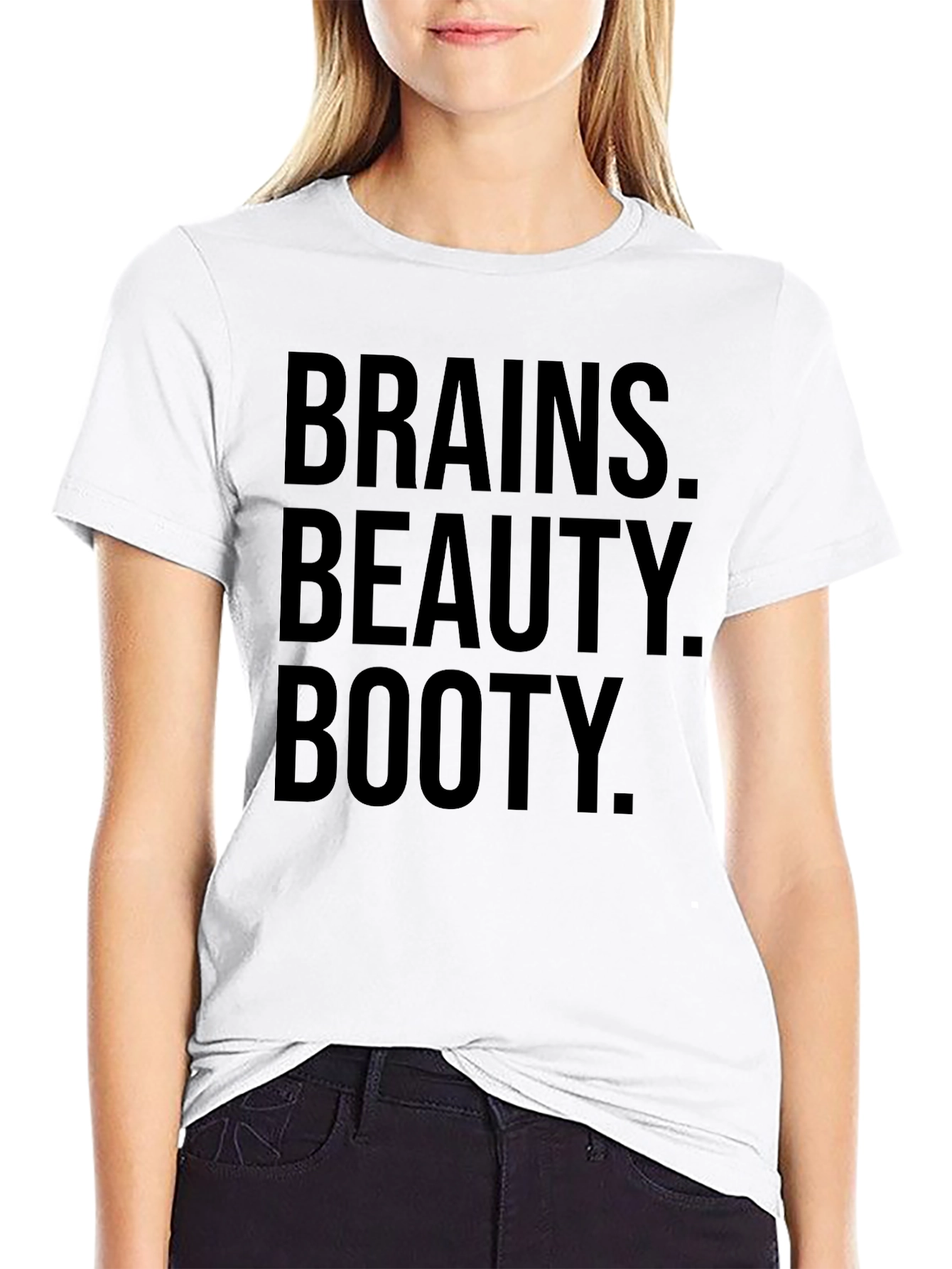 Brains Beauty Booty Graphic T-Shirt