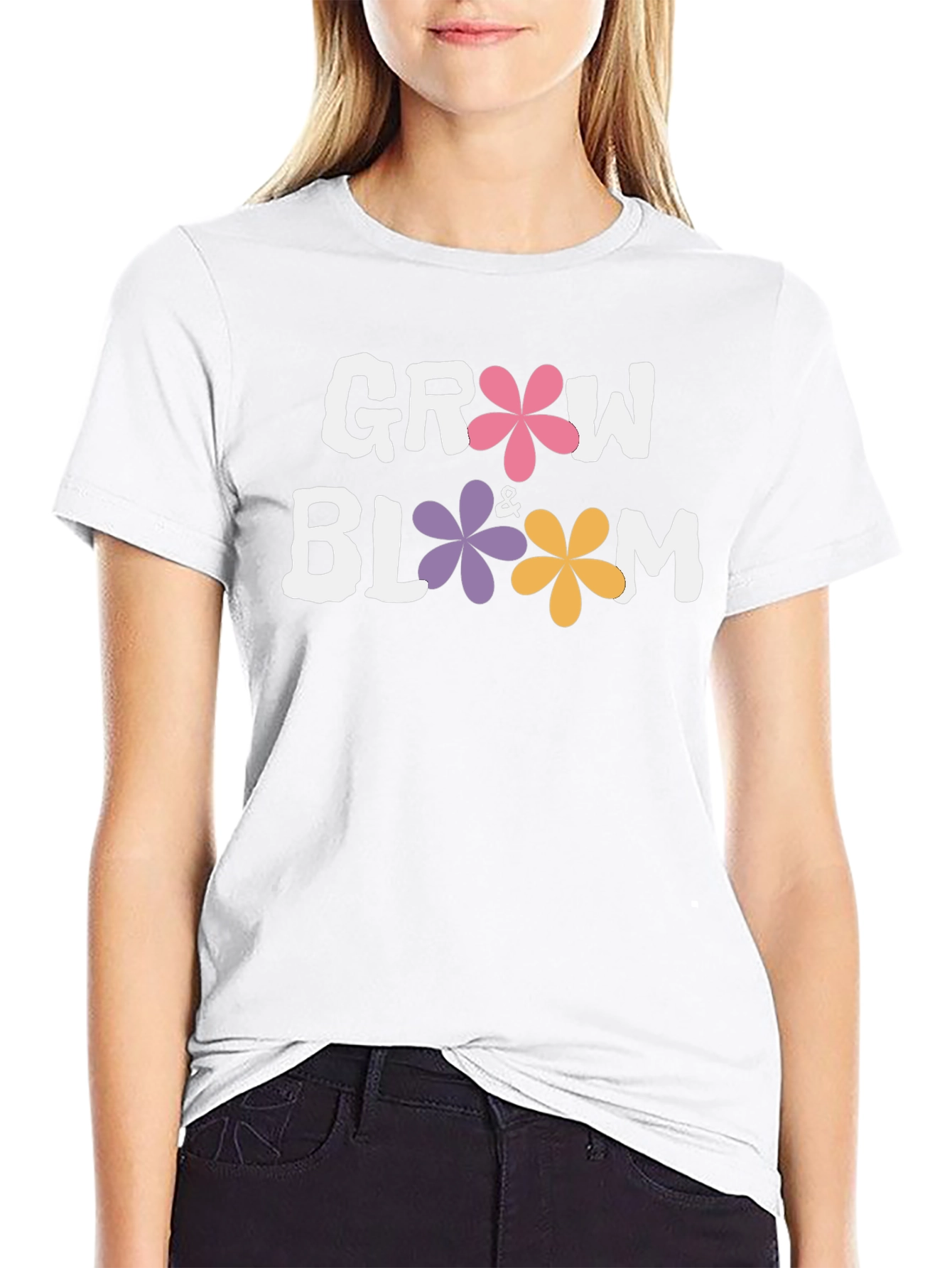 Grow & Bloom Graphic T-Shirt - Black
