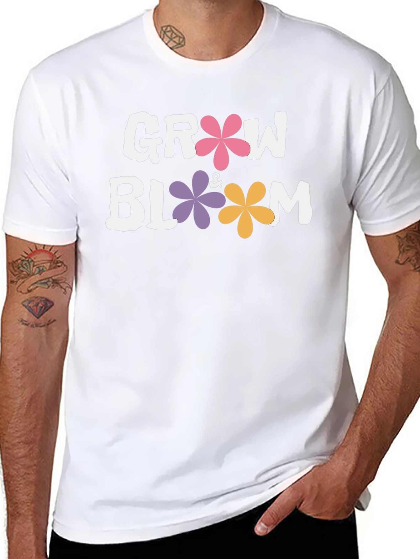 Grow & Bloom Graphic T-Shirt - Black