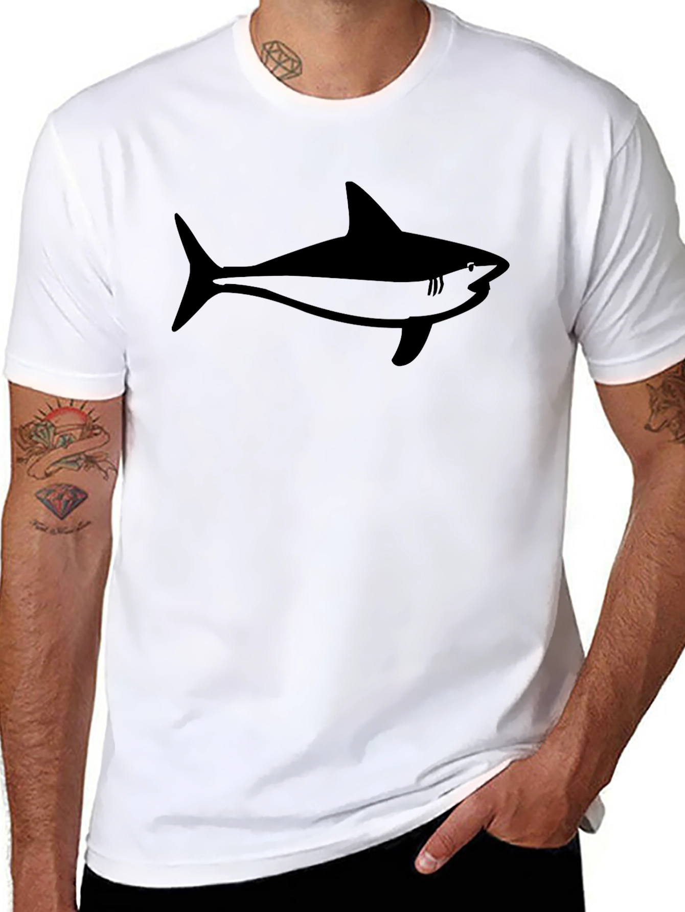 Shark Graphic Black T-Shirt