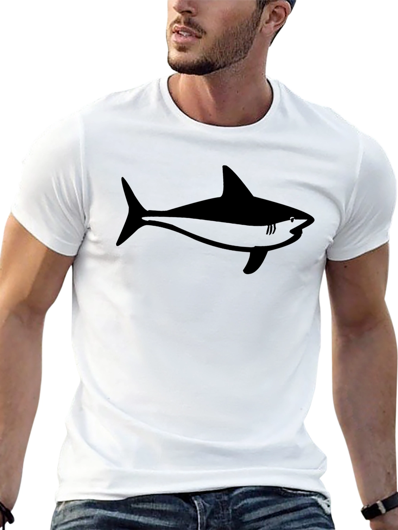 Shark Graphic Black T-Shirt
