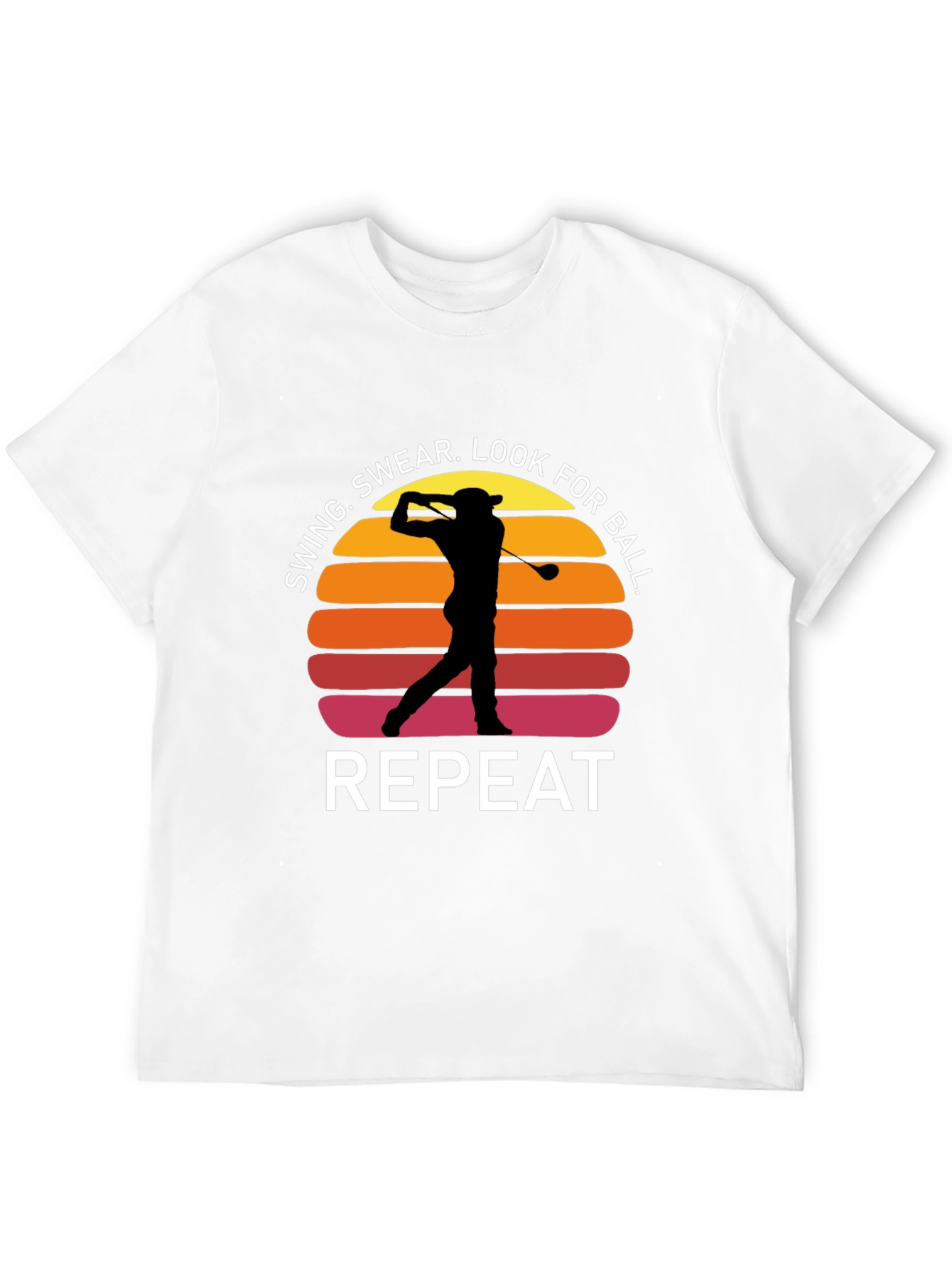 Golf Swing Repeat T-Shirt - Funny Golfer Tee