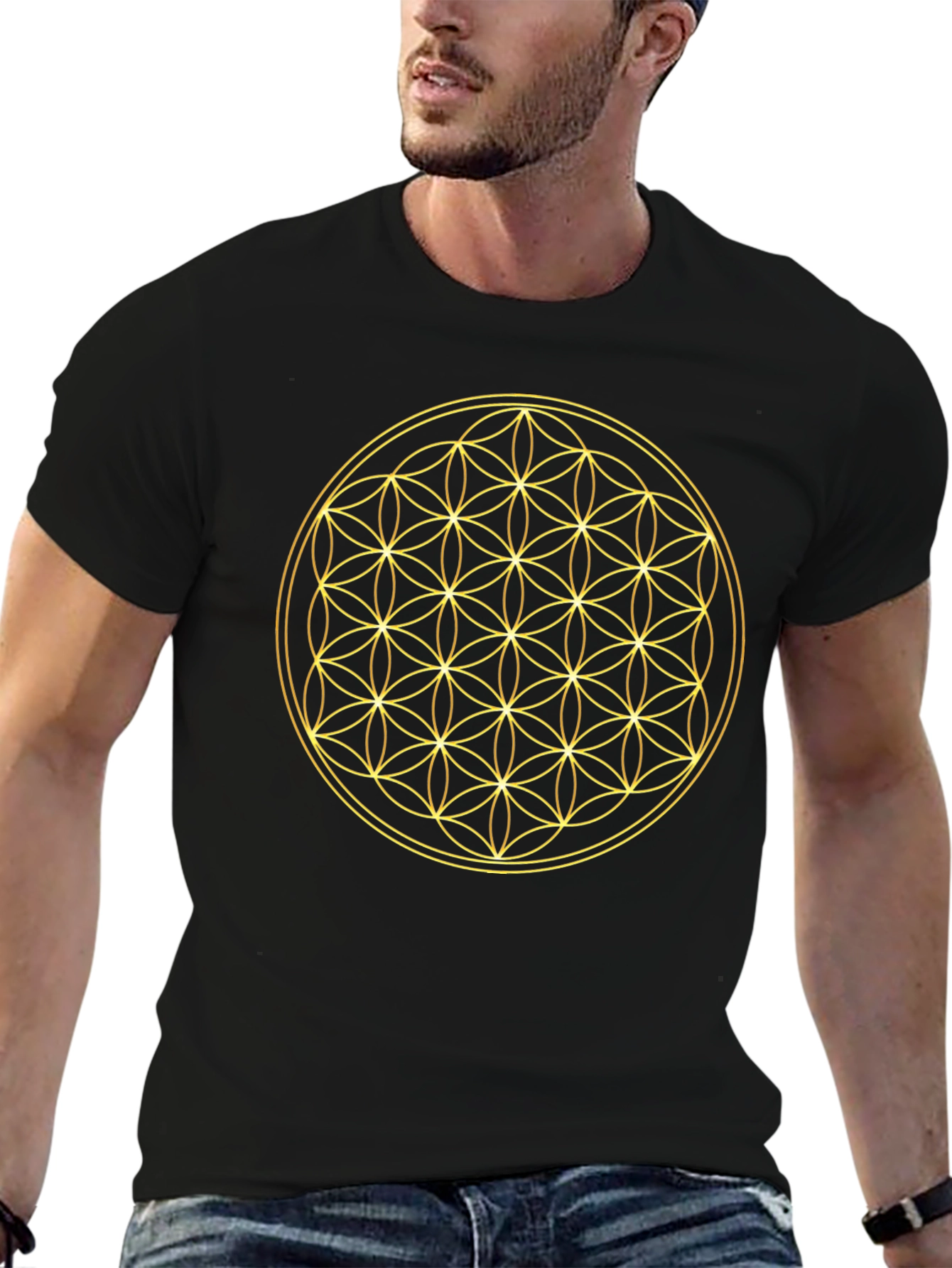 Flower of Life Graphic Tee - Geometric Design