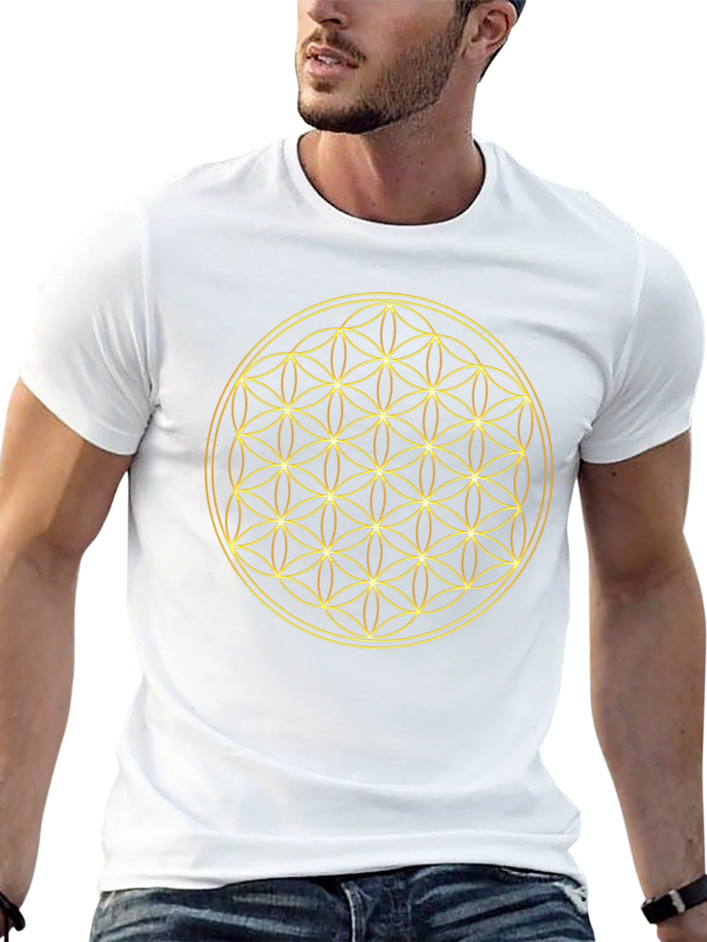 Flower of Life Graphic Tee - Geometric Design