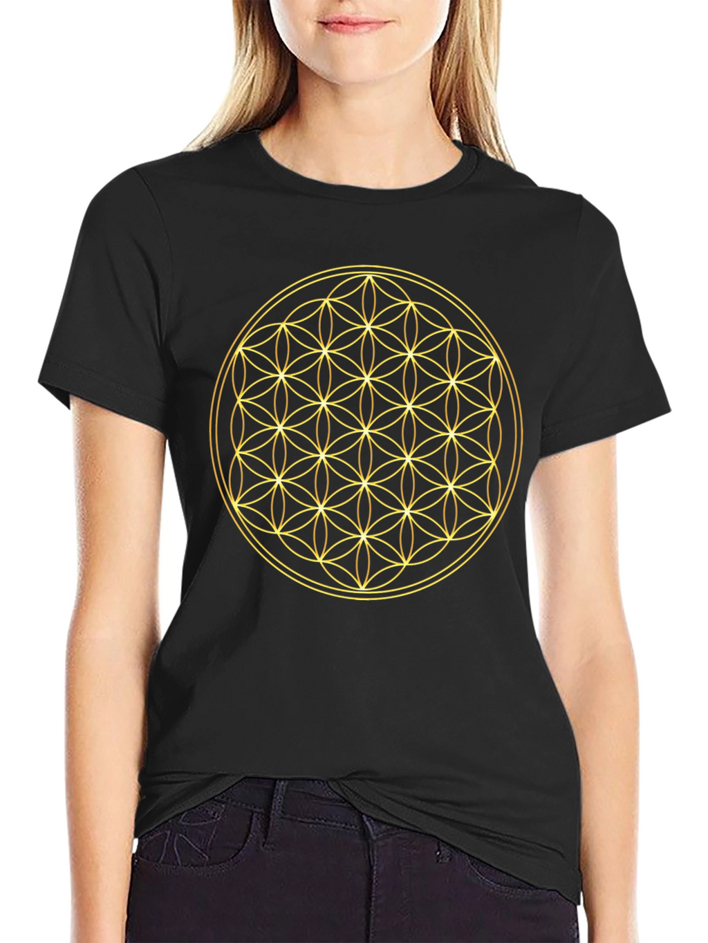 Flower of Life Graphic Tee - Geometric Design