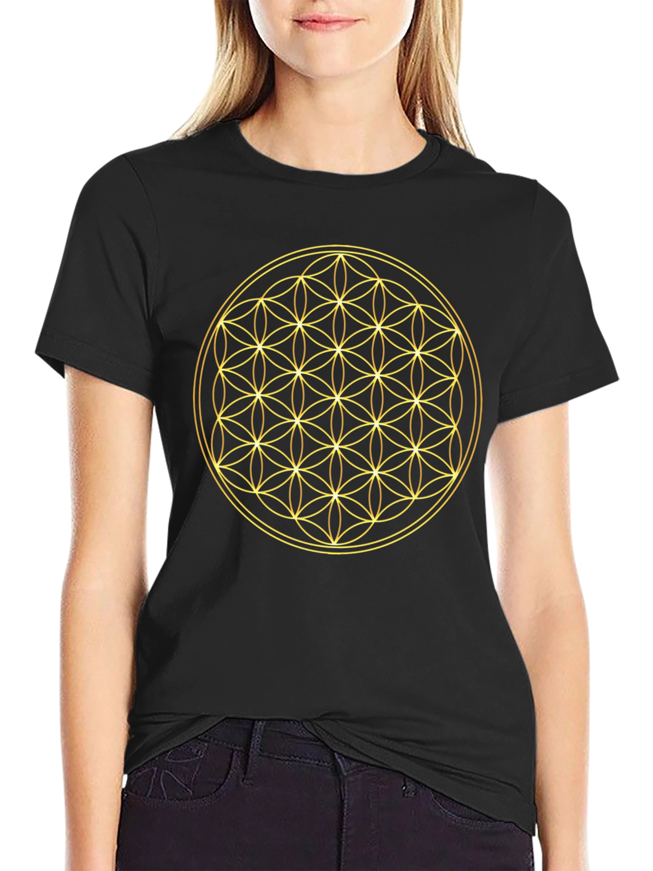Flower of Life Graphic Tee - Geometric Design