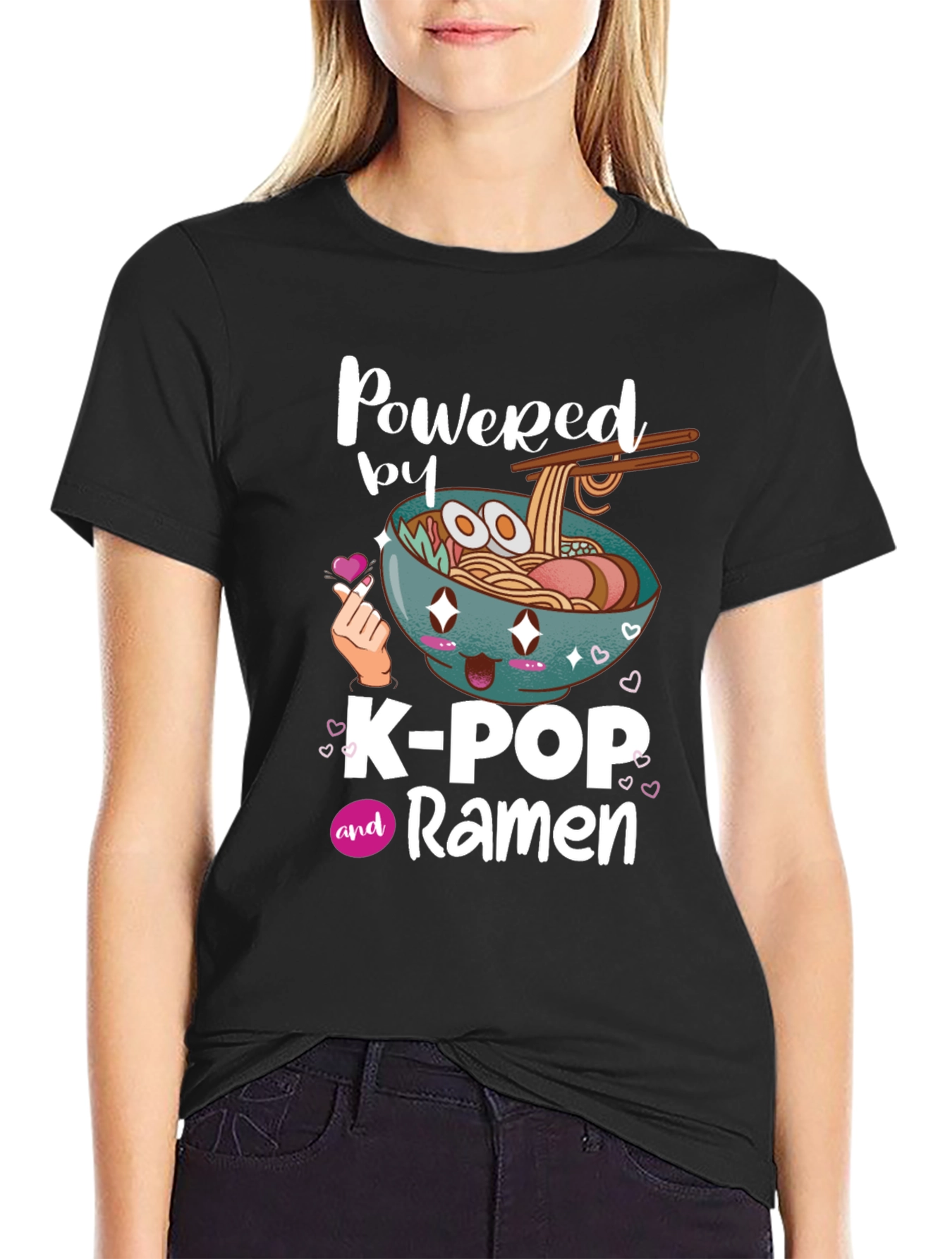 K-Pop and Ramen Graphic T-Shirt
