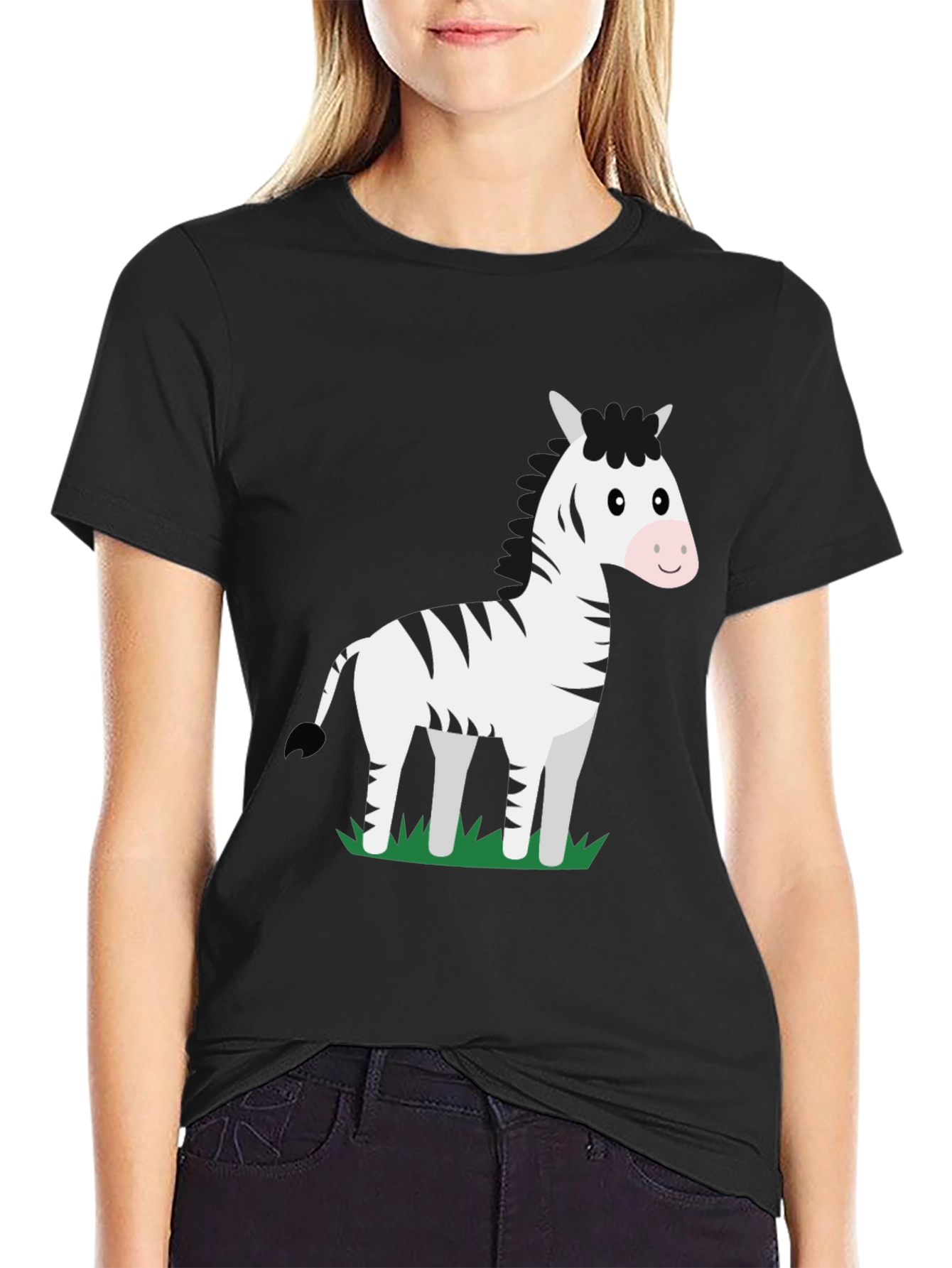 Zebra Graphic T-Shirt - Black