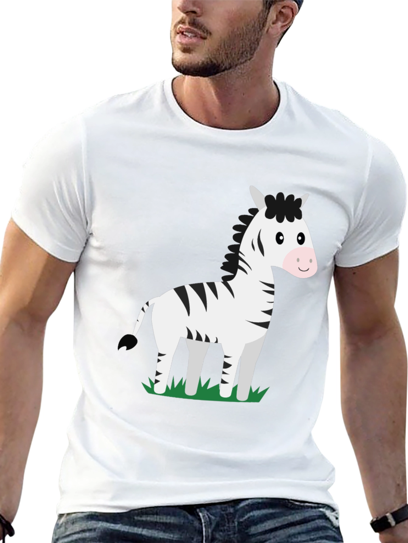 Zebra Graphic T-Shirt - Black