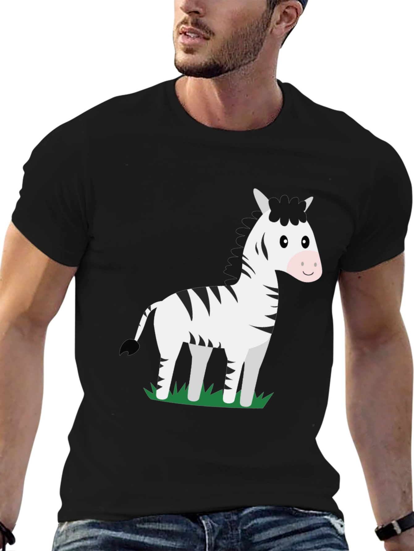 Zebra Graphic T-Shirt - Black