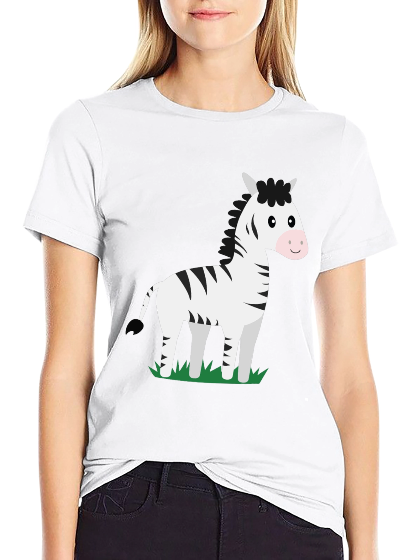 Zebra Graphic T-Shirt - Black
