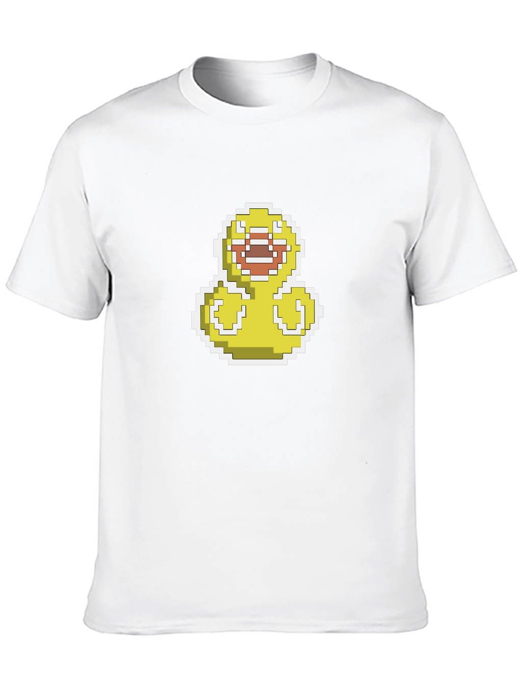 Pixel Duck Graphic Black T-Shirt - Casual Style