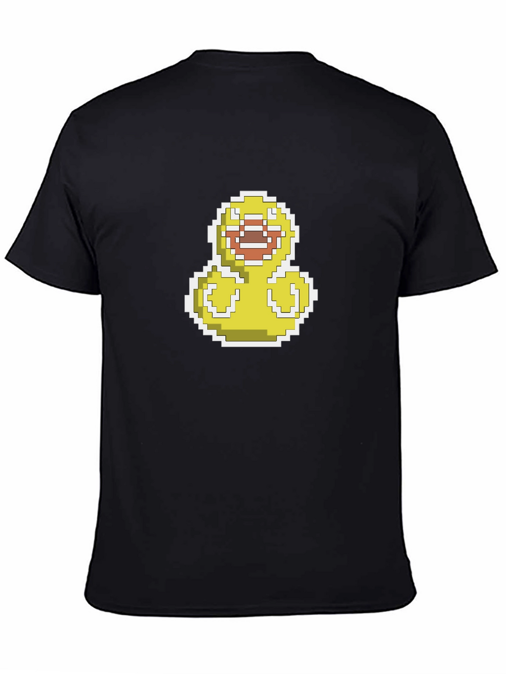 Pixel Duck Graphic Black T-Shirt - Casual Style