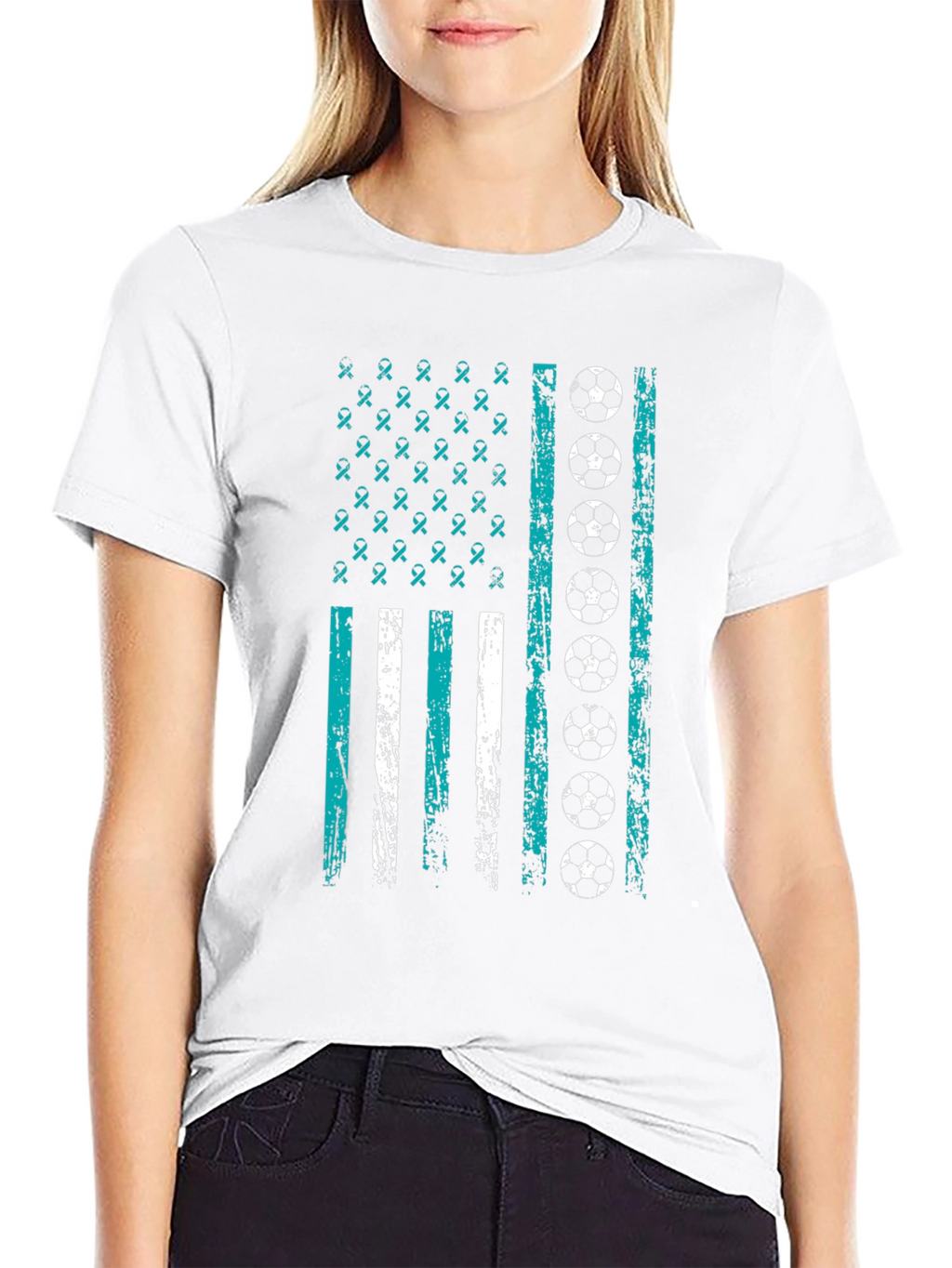 Soccer American Flag T-Shirt
