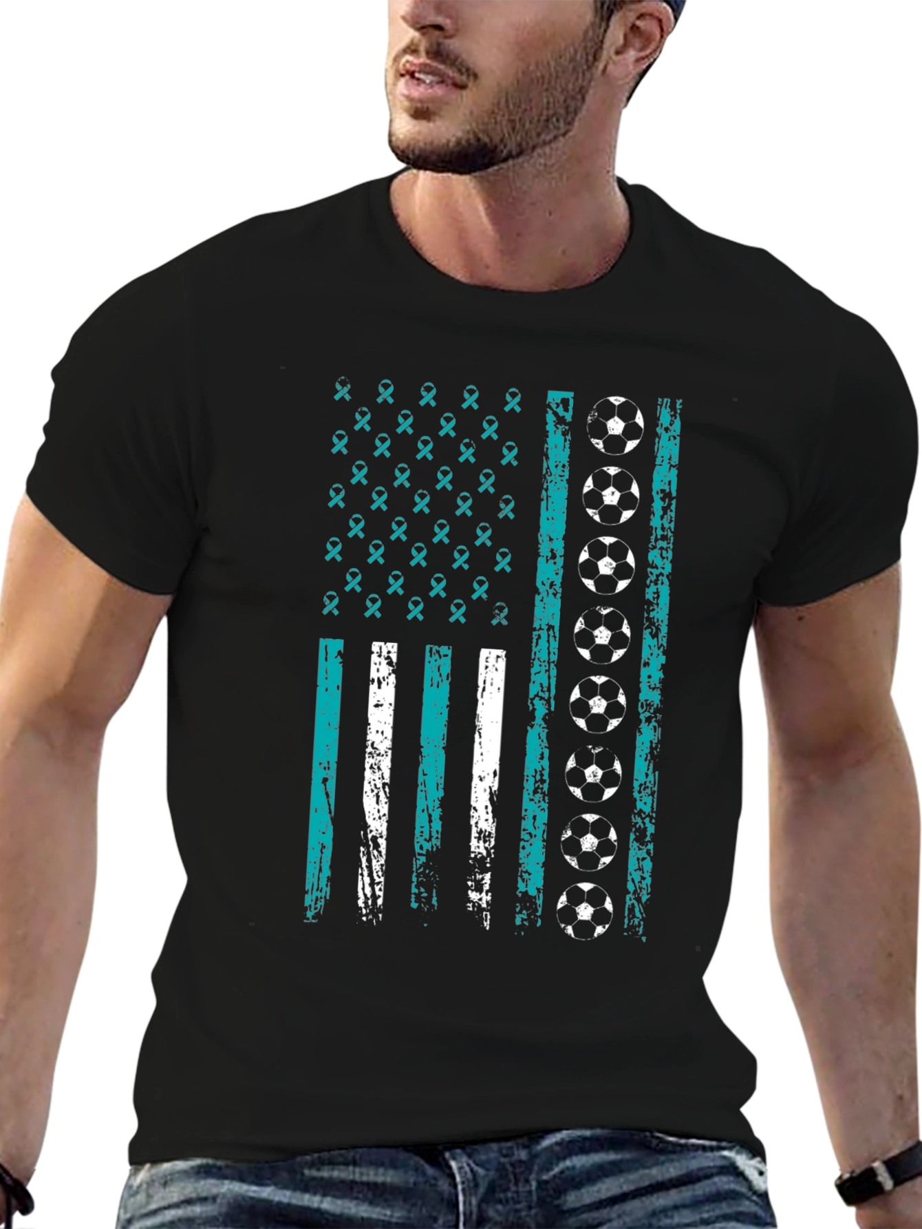 Soccer American Flag T-Shirt