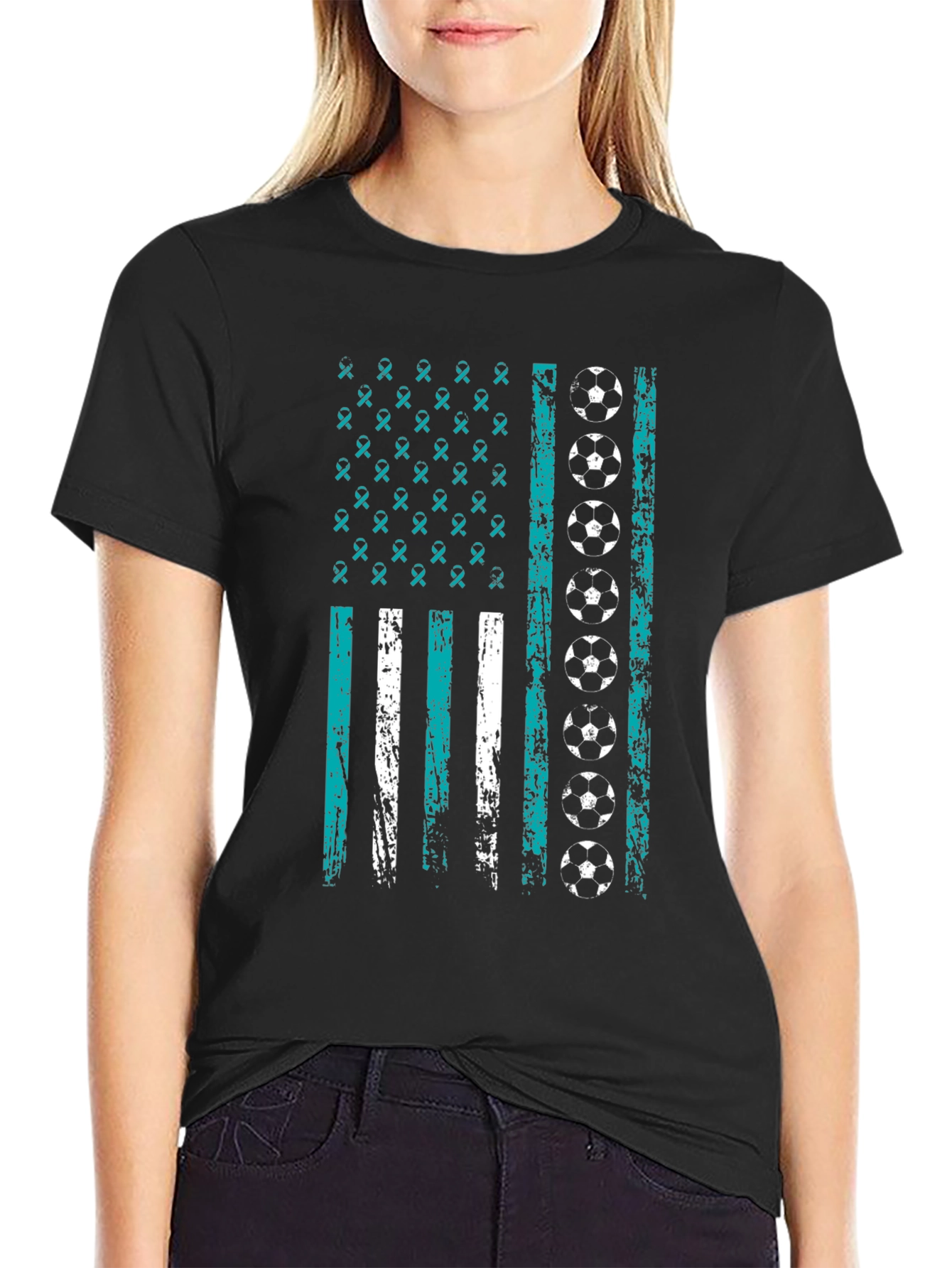 Soccer American Flag T-Shirt