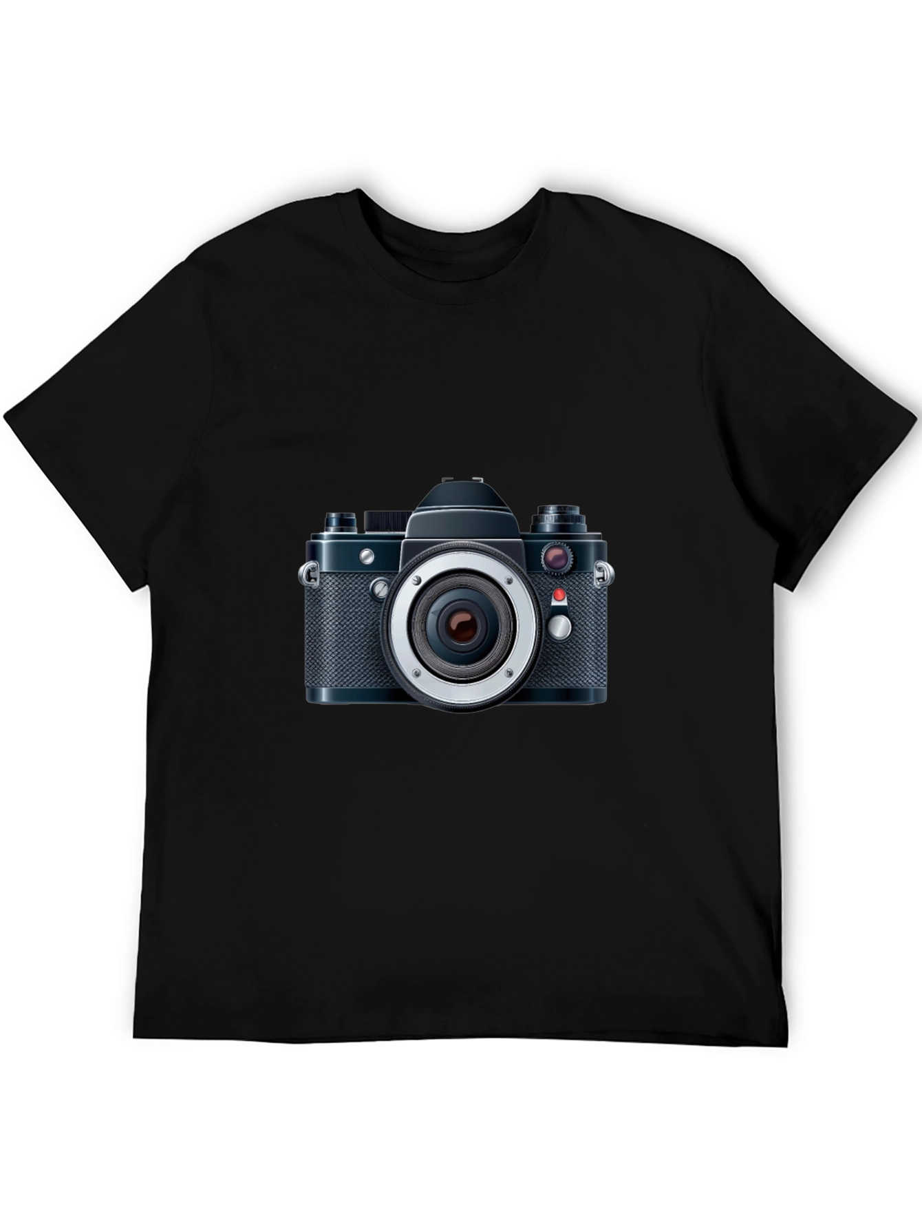 Vintage Camera Graphic Tee - Stylish Black T-Shirt