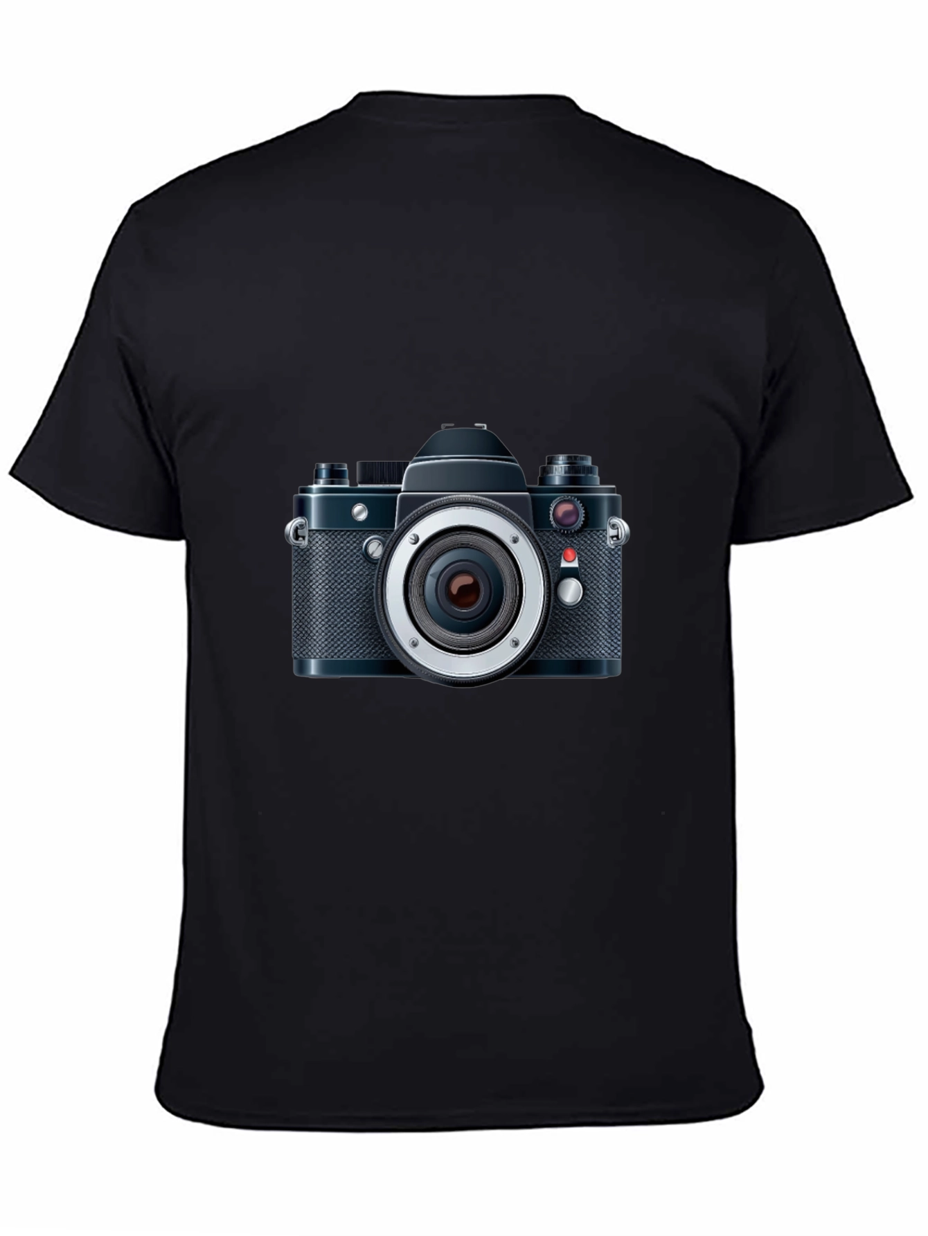 Vintage Camera Graphic Tee - Stylish Black T-Shirt