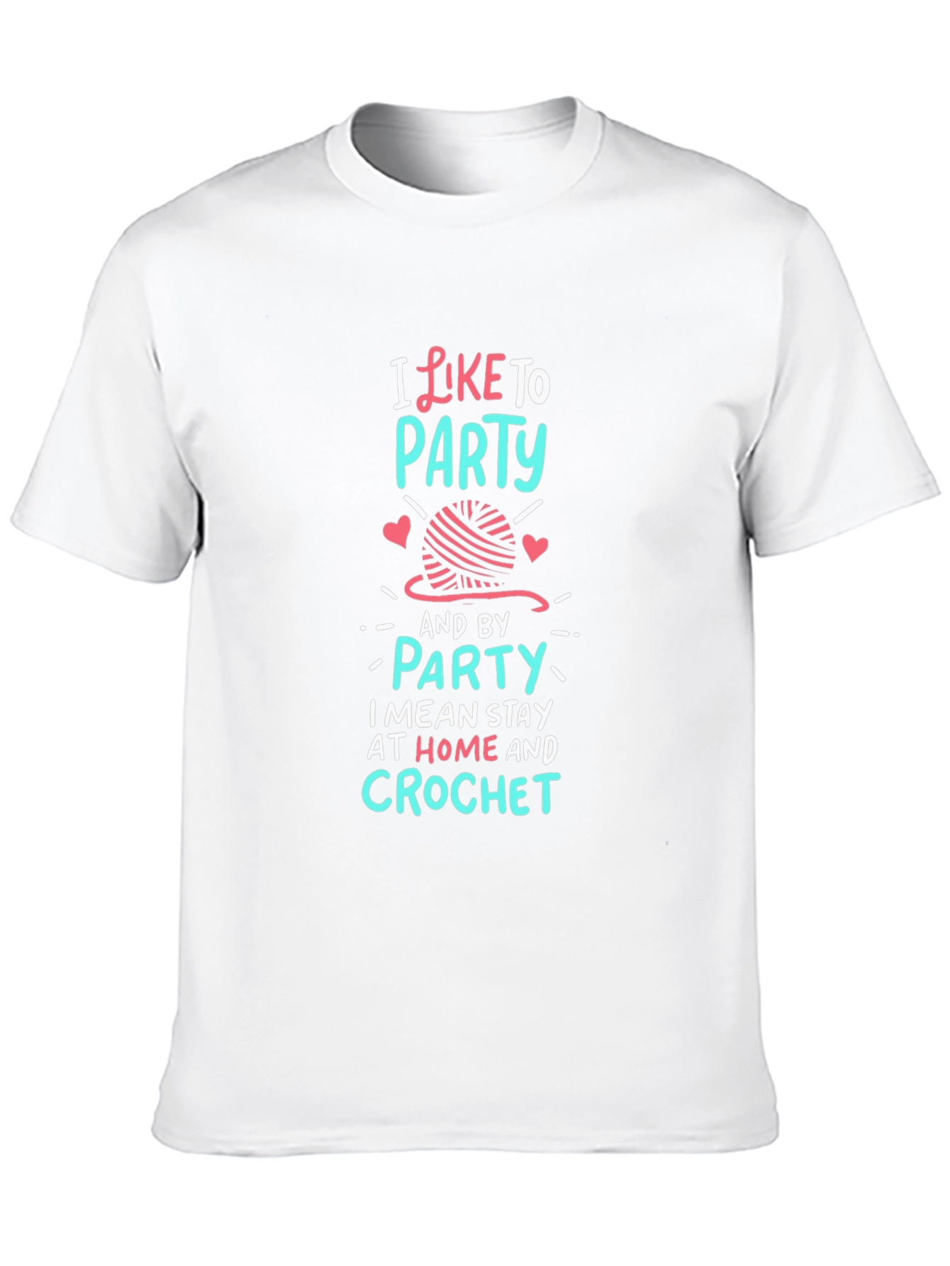I Like to Party Crochet Graphic T-Shirt