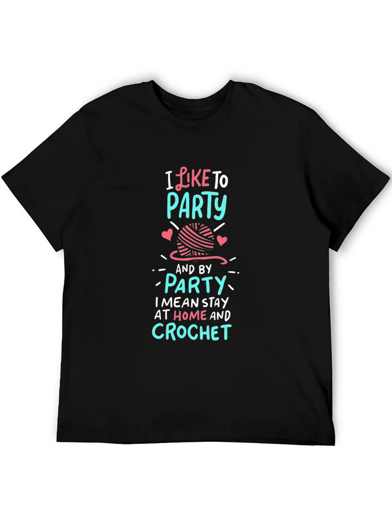 I Like to Party Crochet Graphic T-Shirt