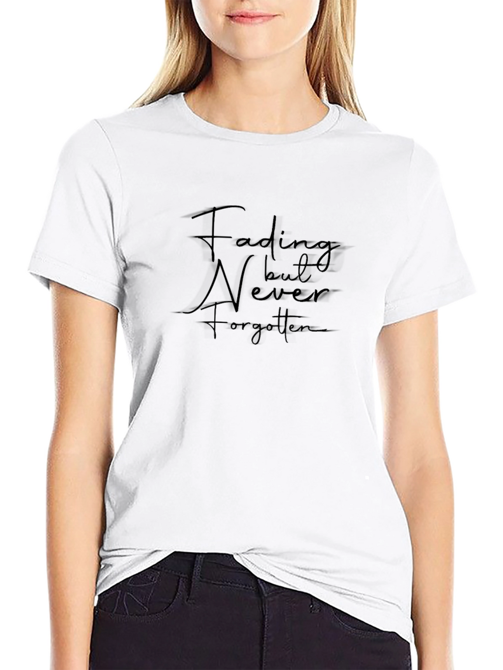 Fading But Never Forgotten Black Graphic Tee
