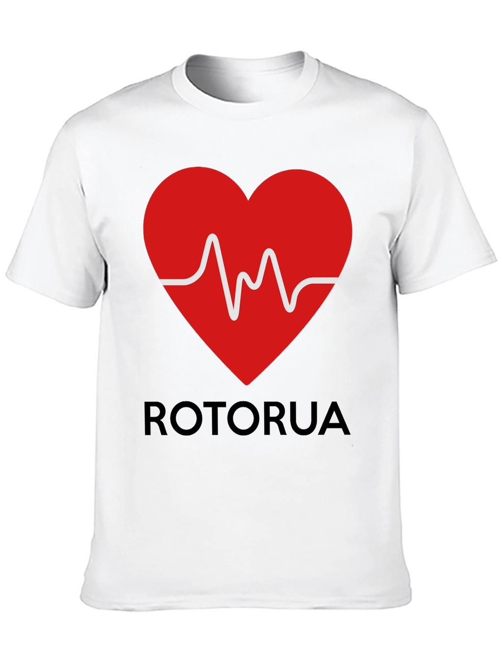 Rotorua Heartbeat T-Shirt - Black