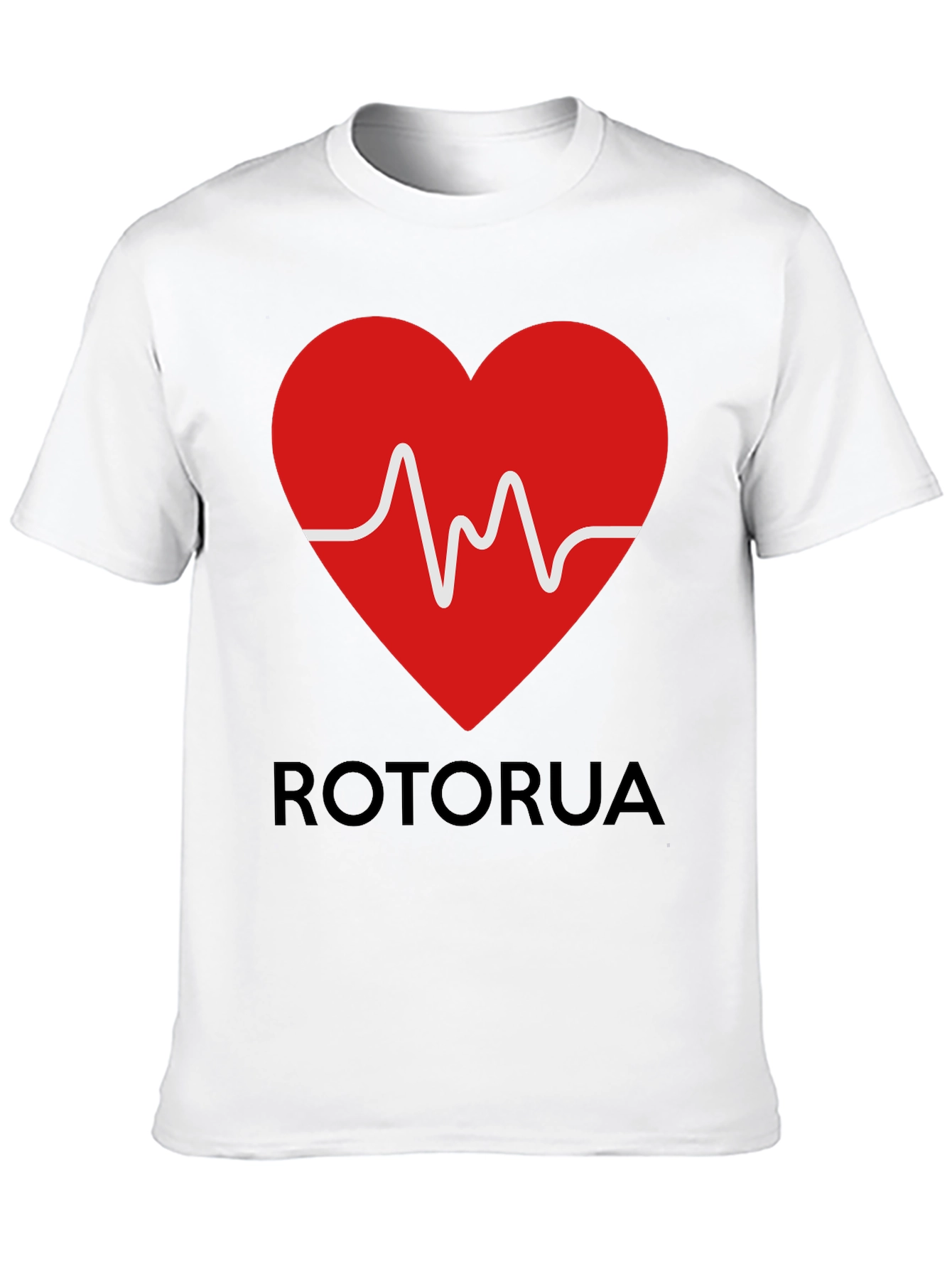 Rotorua Heartbeat T-Shirt - Black