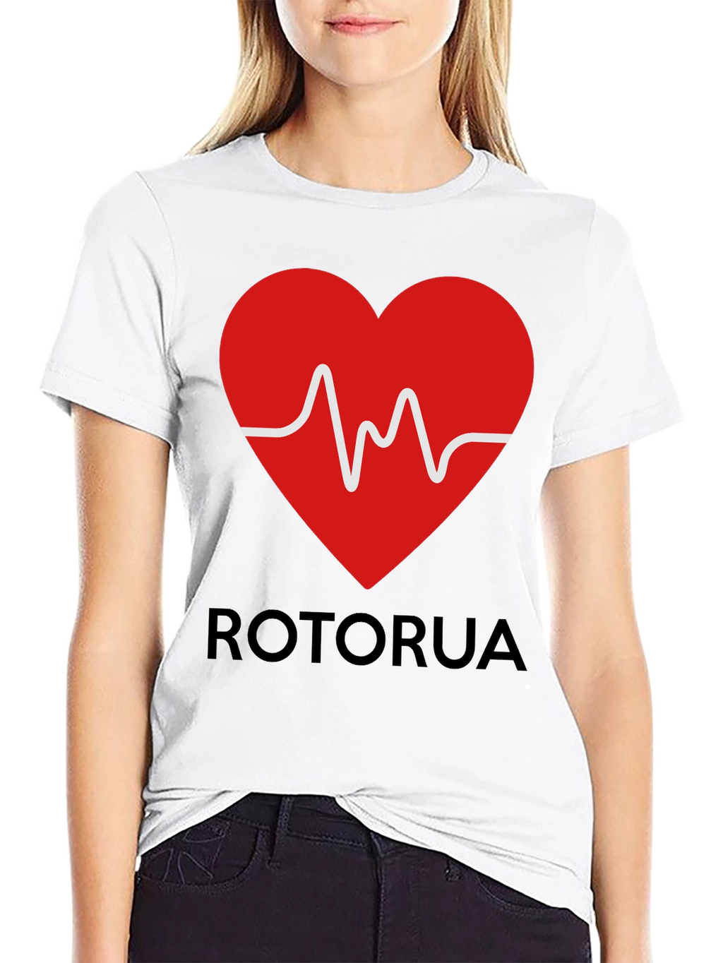 Rotorua Heartbeat T-Shirt - Black