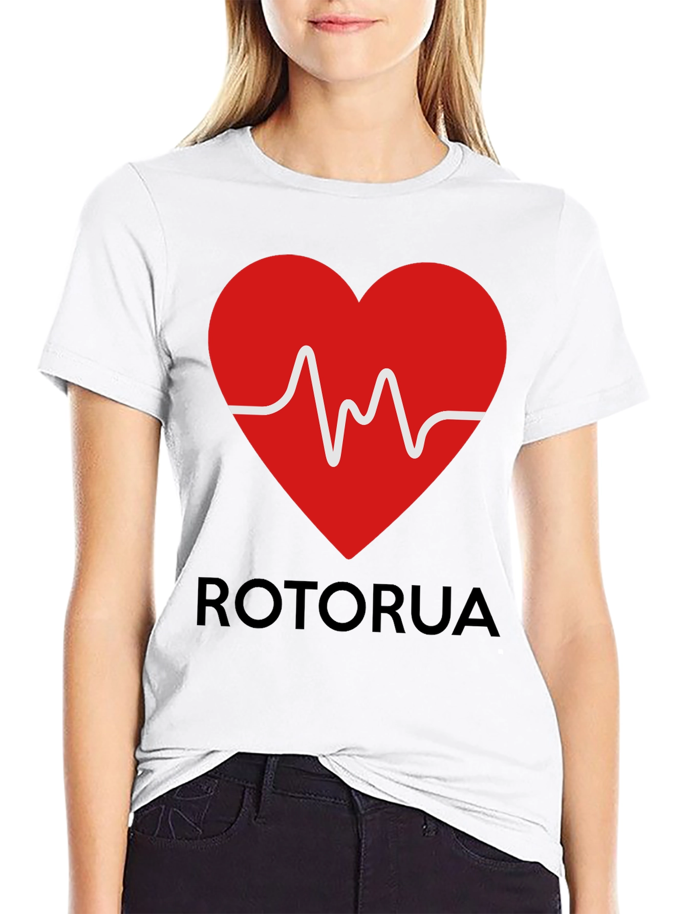 Rotorua Heartbeat T-Shirt - Black