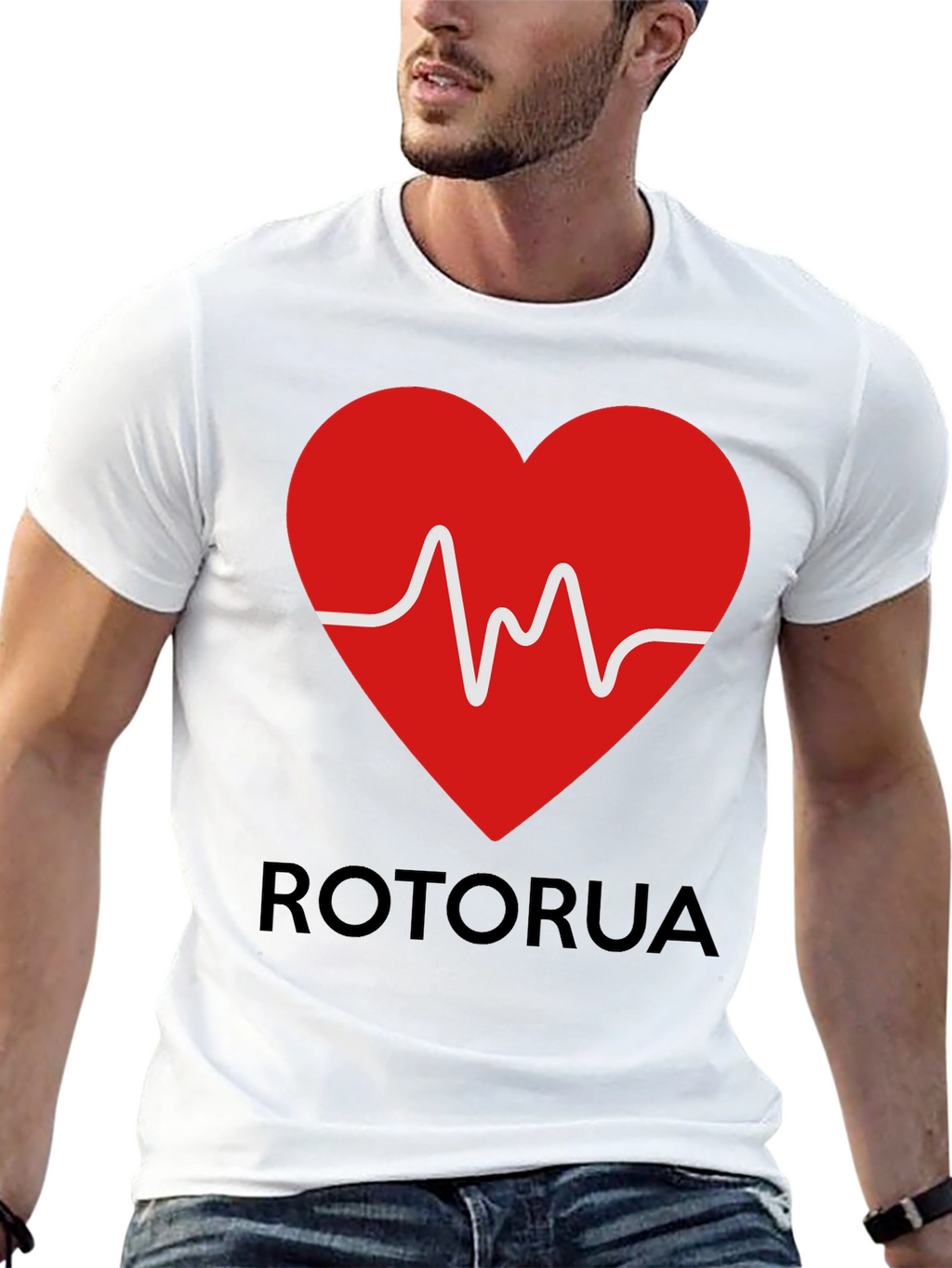 Rotorua Heartbeat T-Shirt - Black