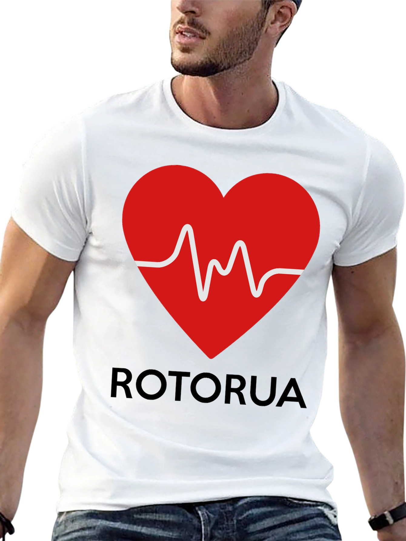 Rotorua Heartbeat T-Shirt - Black