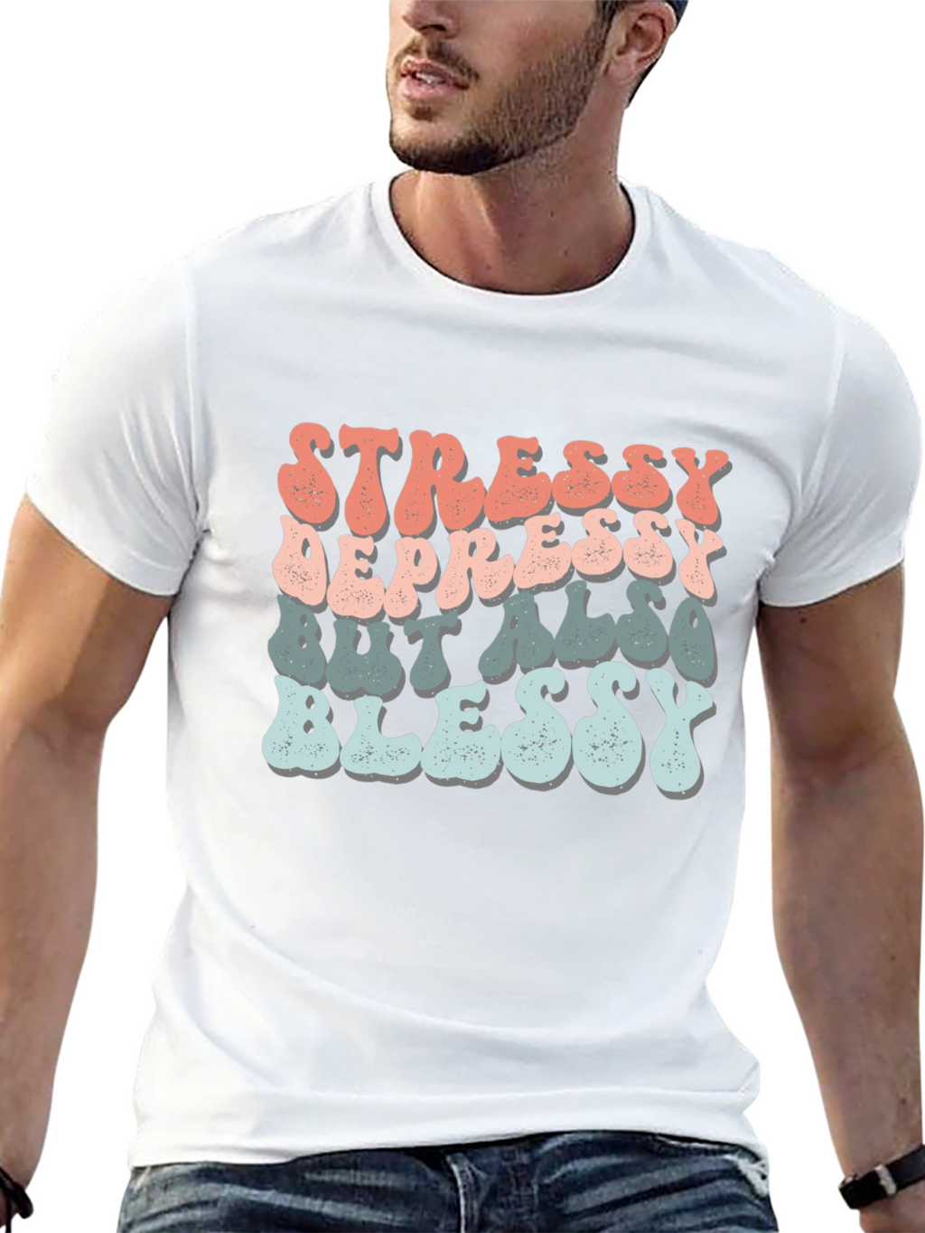 Stressy Depressy Blessy Tee