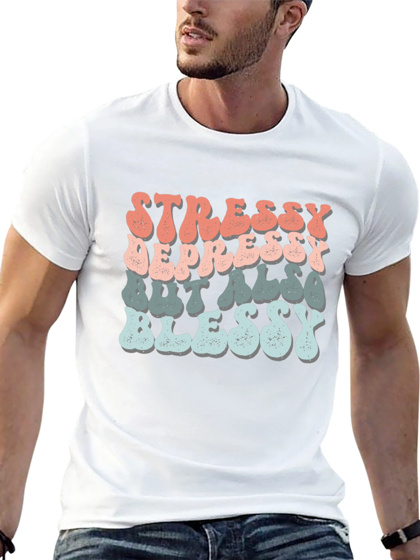 Stressy Depressy Blessy Tee