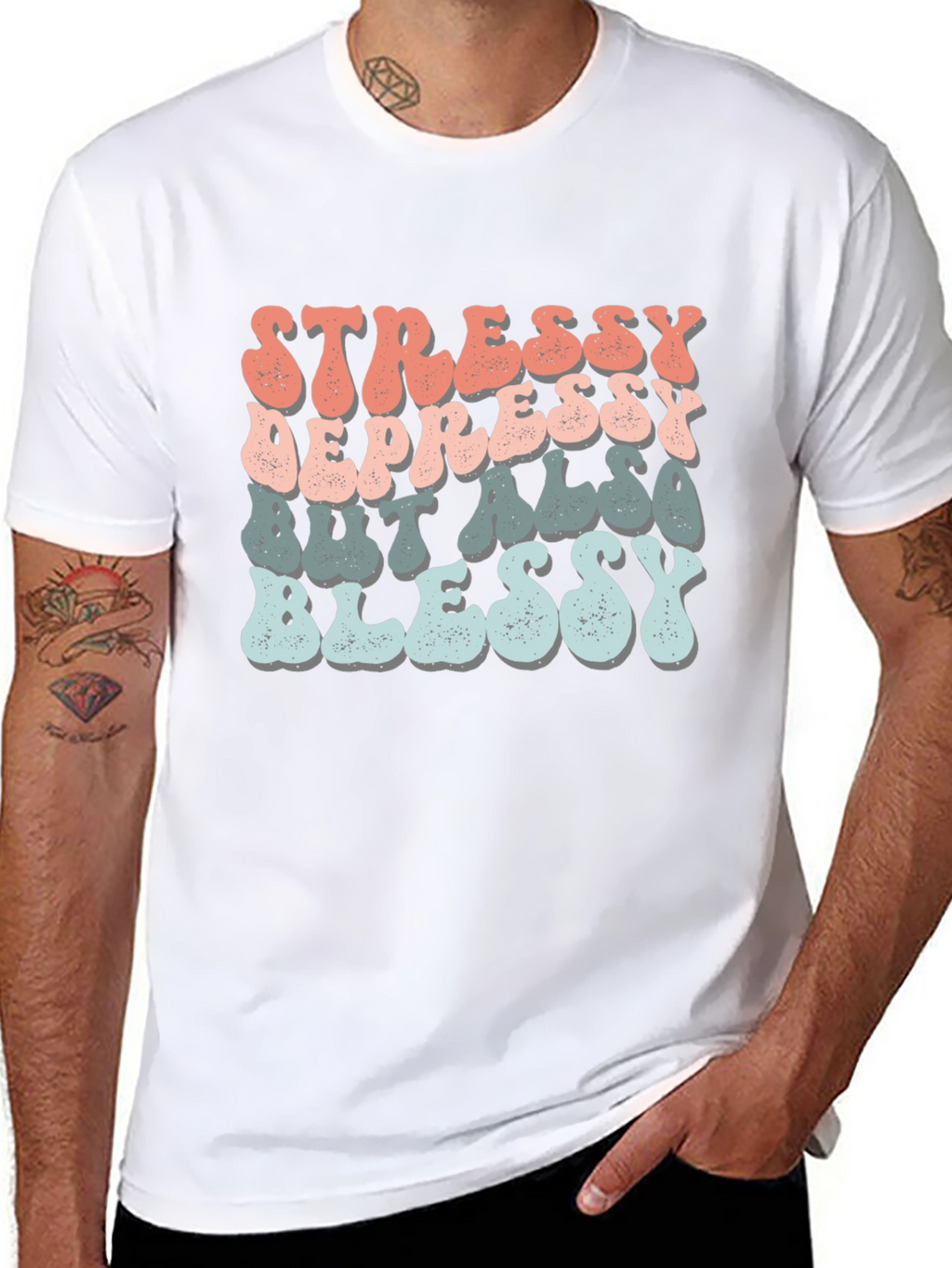 Stressy Depressy Blessy Tee