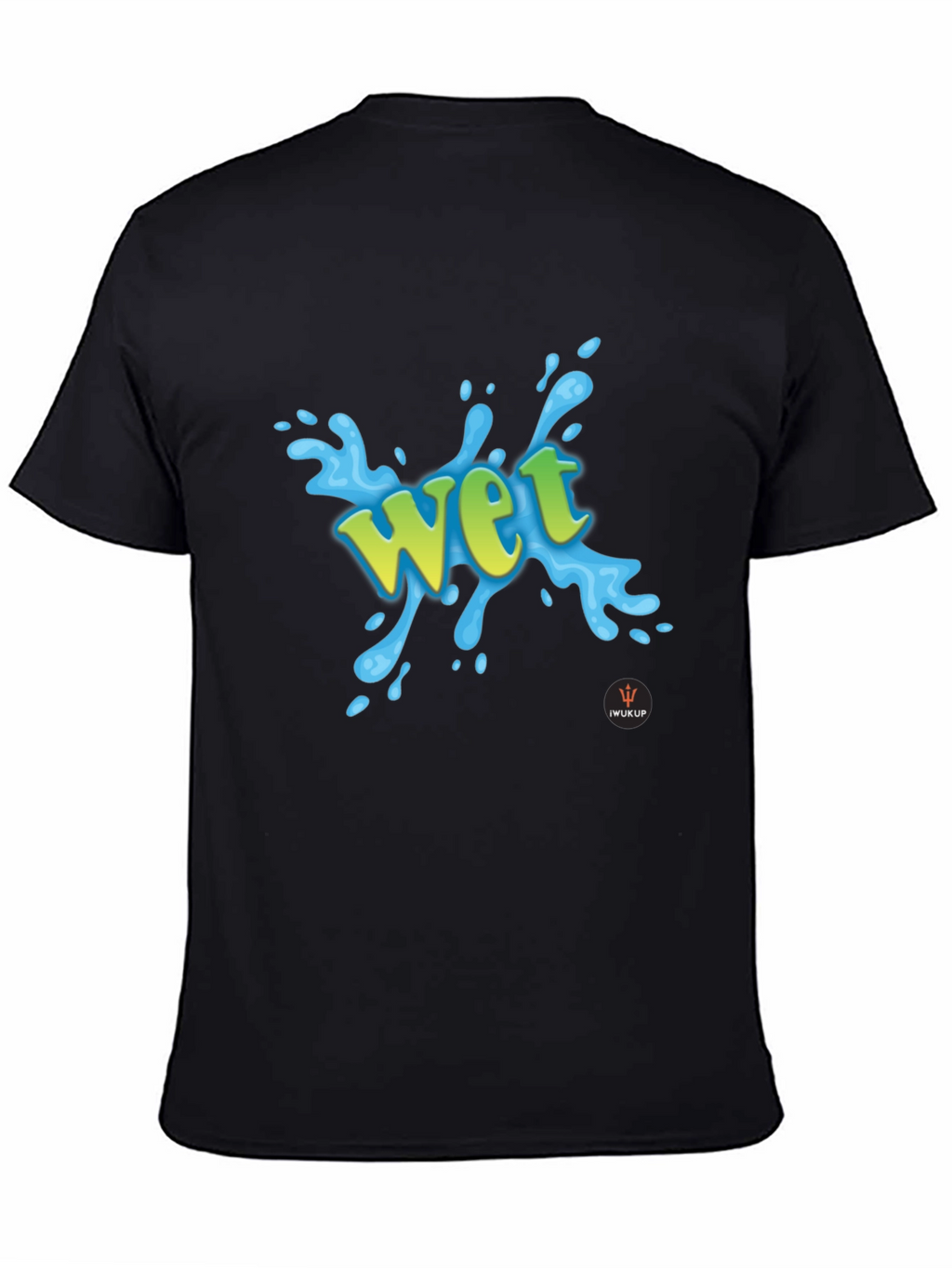 Wet Graphic Print Black T-Shirt