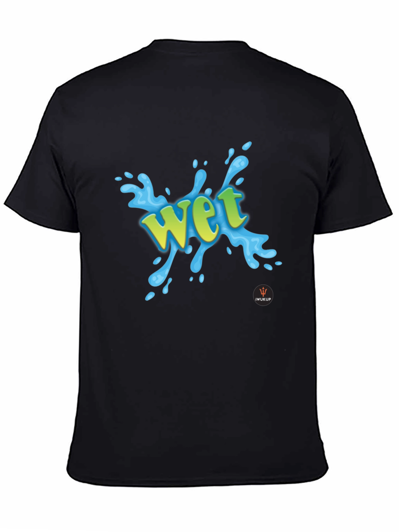 Wet Graphic Print Black T-Shirt