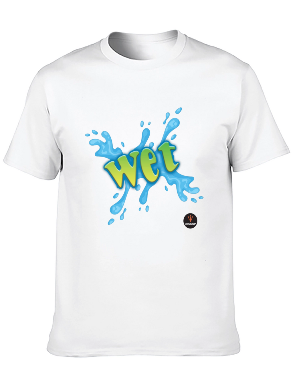Wet Graphic Print Black T-Shirt