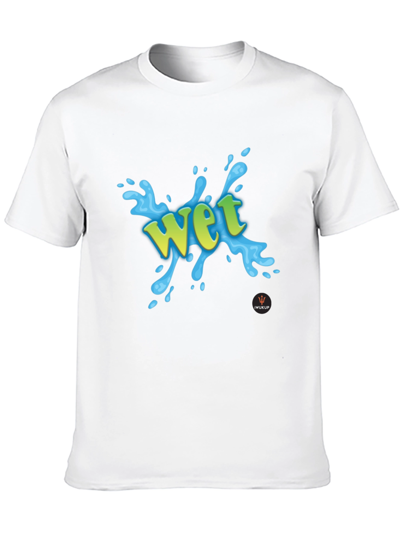 Wet Graphic Print Black T-Shirt