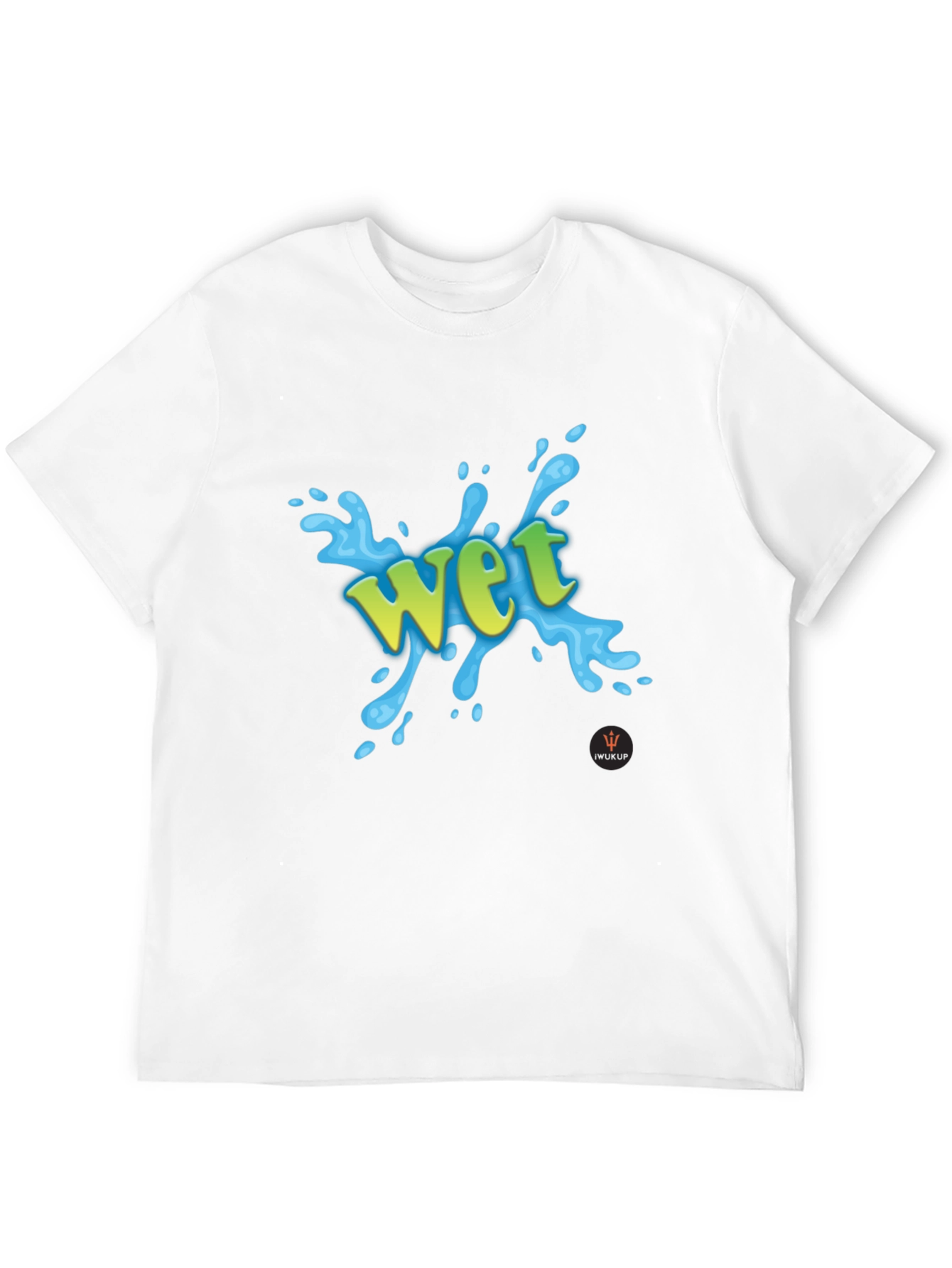 Wet Graphic Print Black T-Shirt