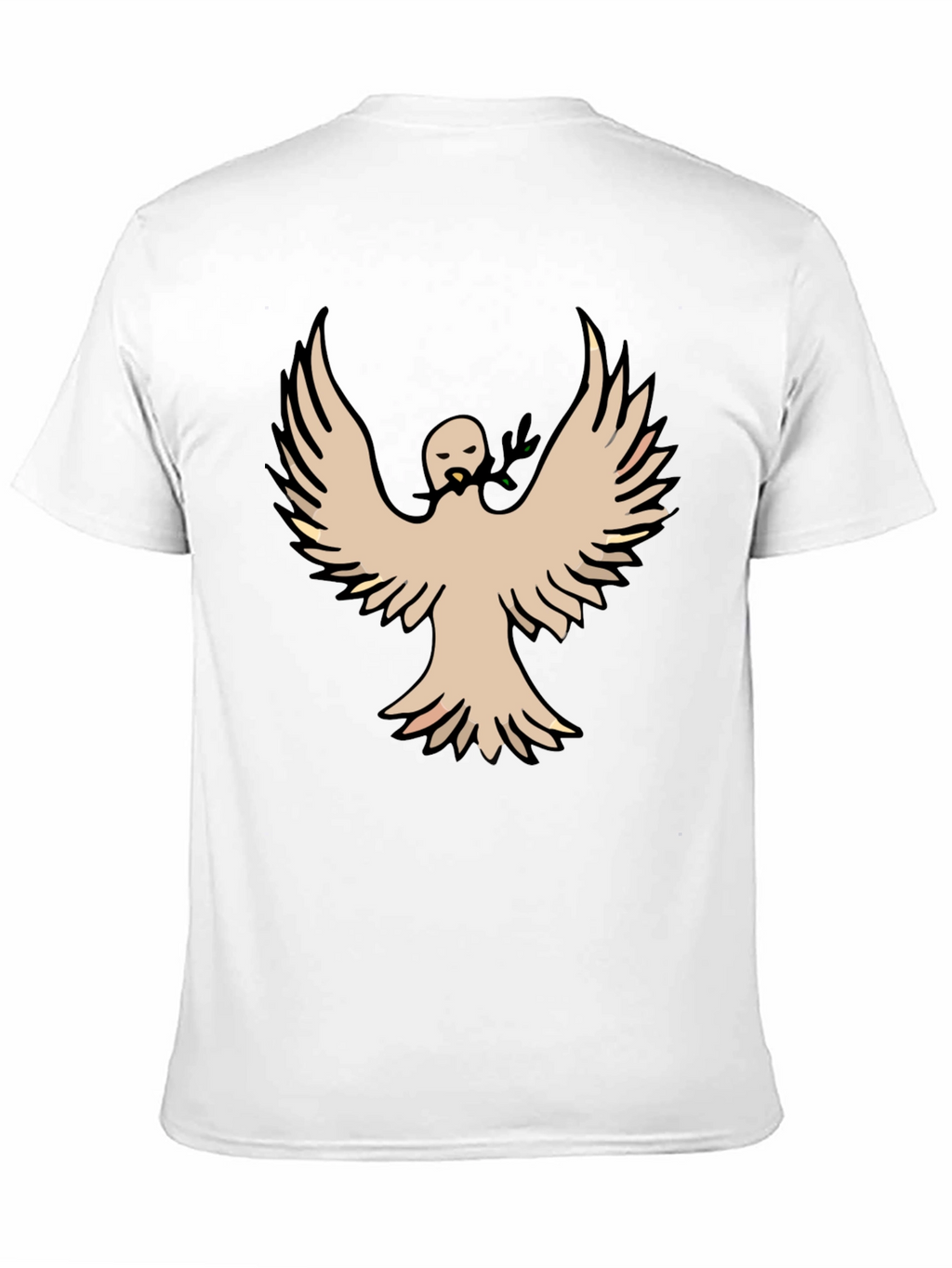 Peace Dove Graphic Tee - Black Cotton Blend