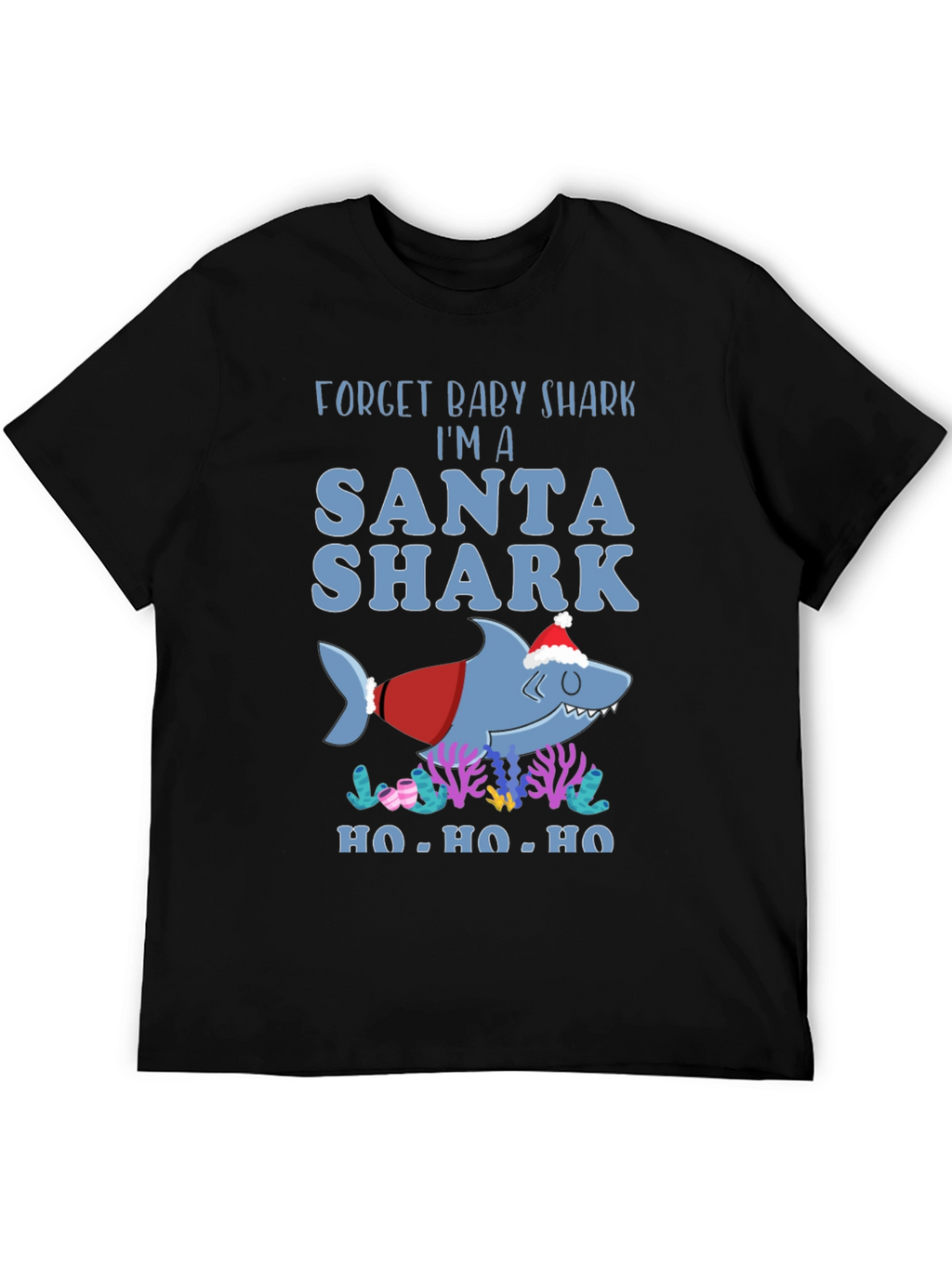 Santa Shark Graphic T-Shirt - Holiday Fun!