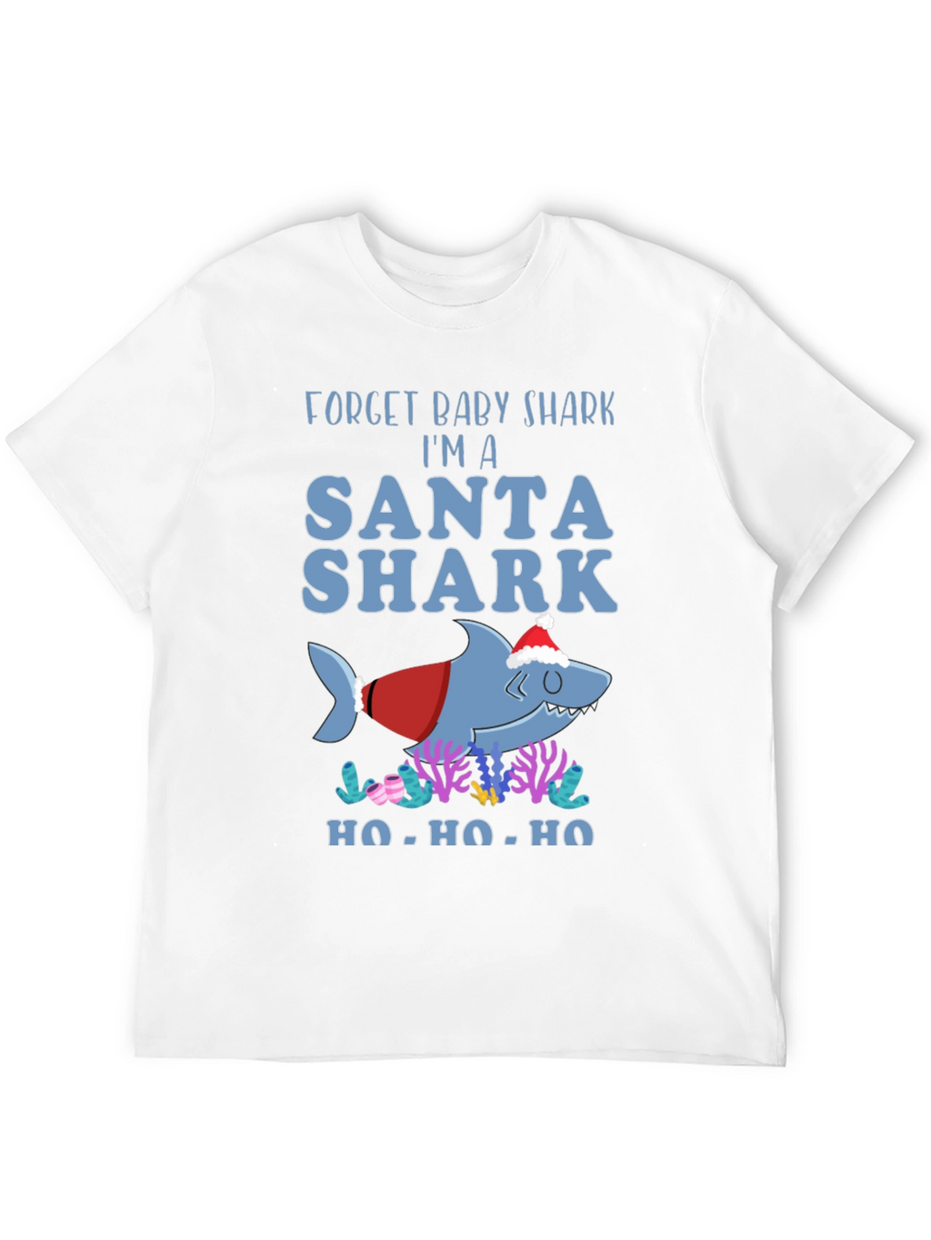 Santa Shark Graphic T-Shirt - Holiday Fun!