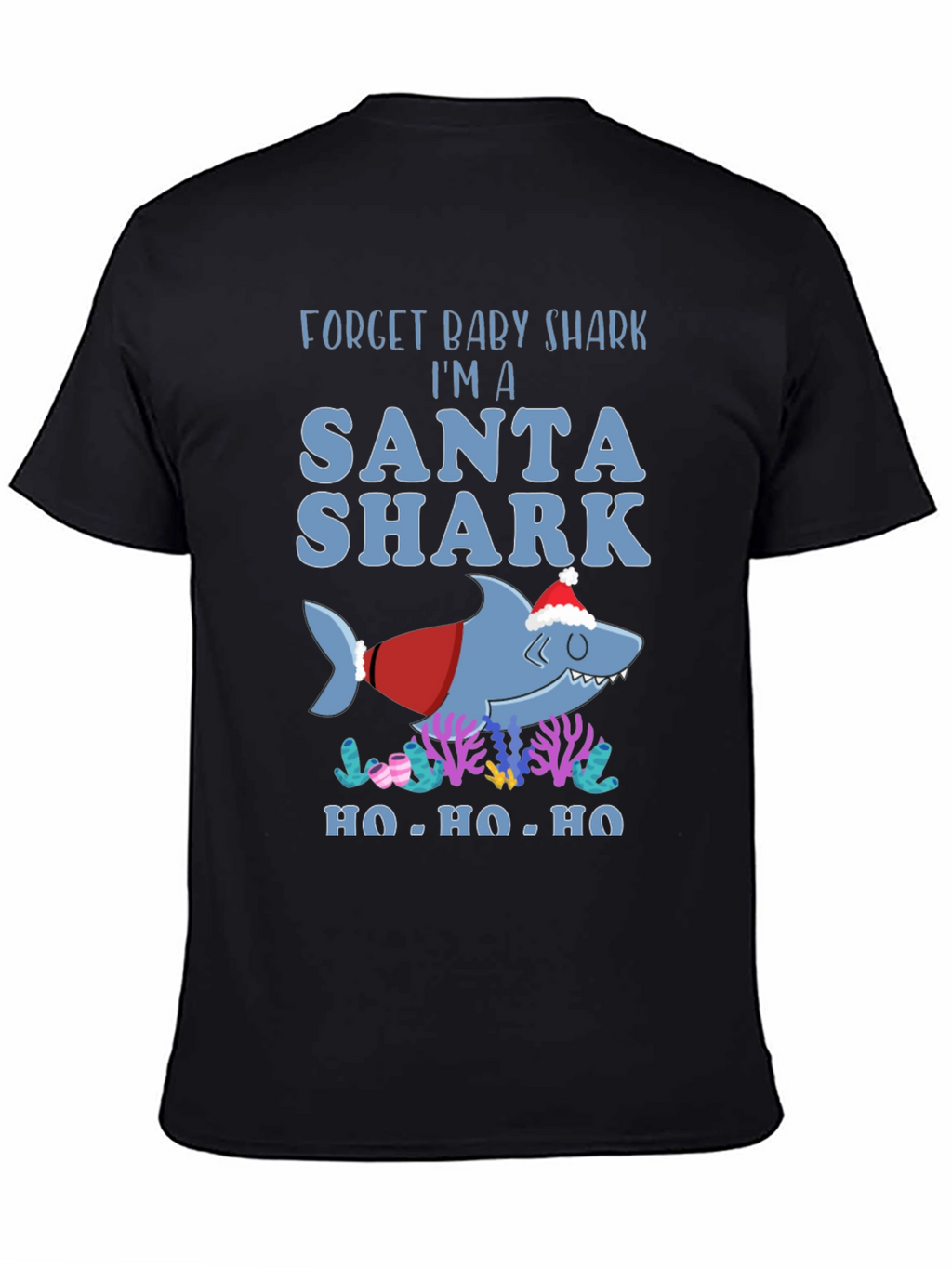 Santa Shark Graphic T-Shirt - Holiday Fun!