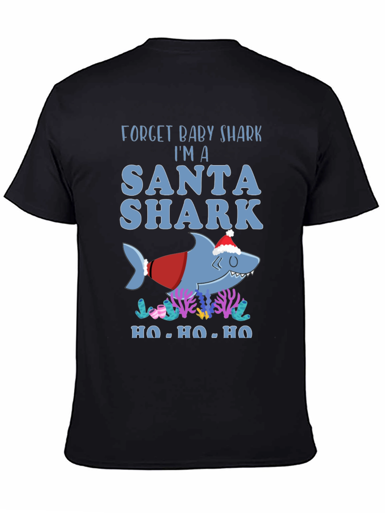 Santa Shark Graphic T-Shirt - Holiday Fun!