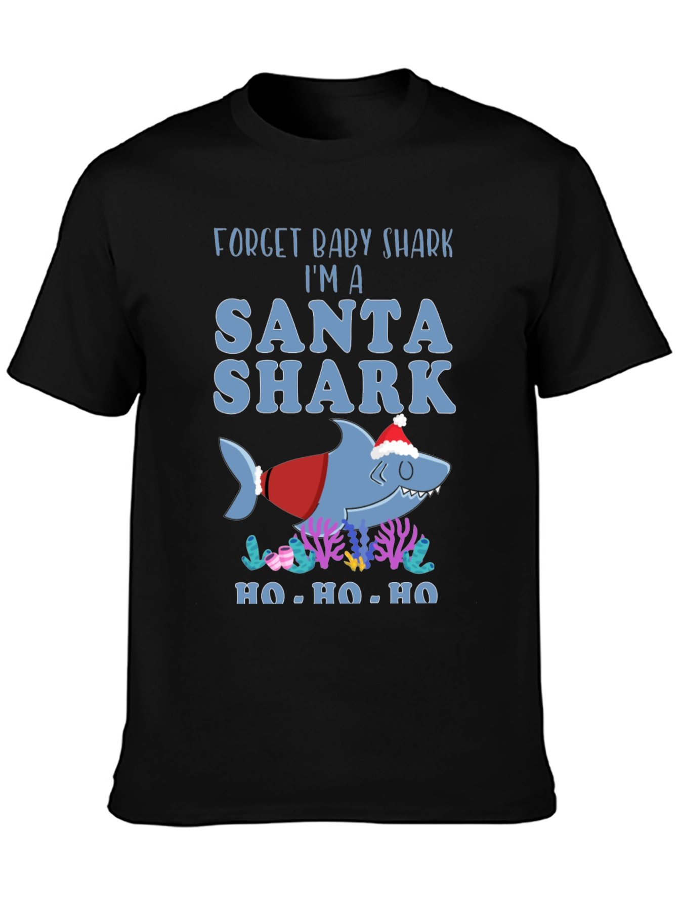 Santa Shark Graphic T-Shirt - Holiday Fun!