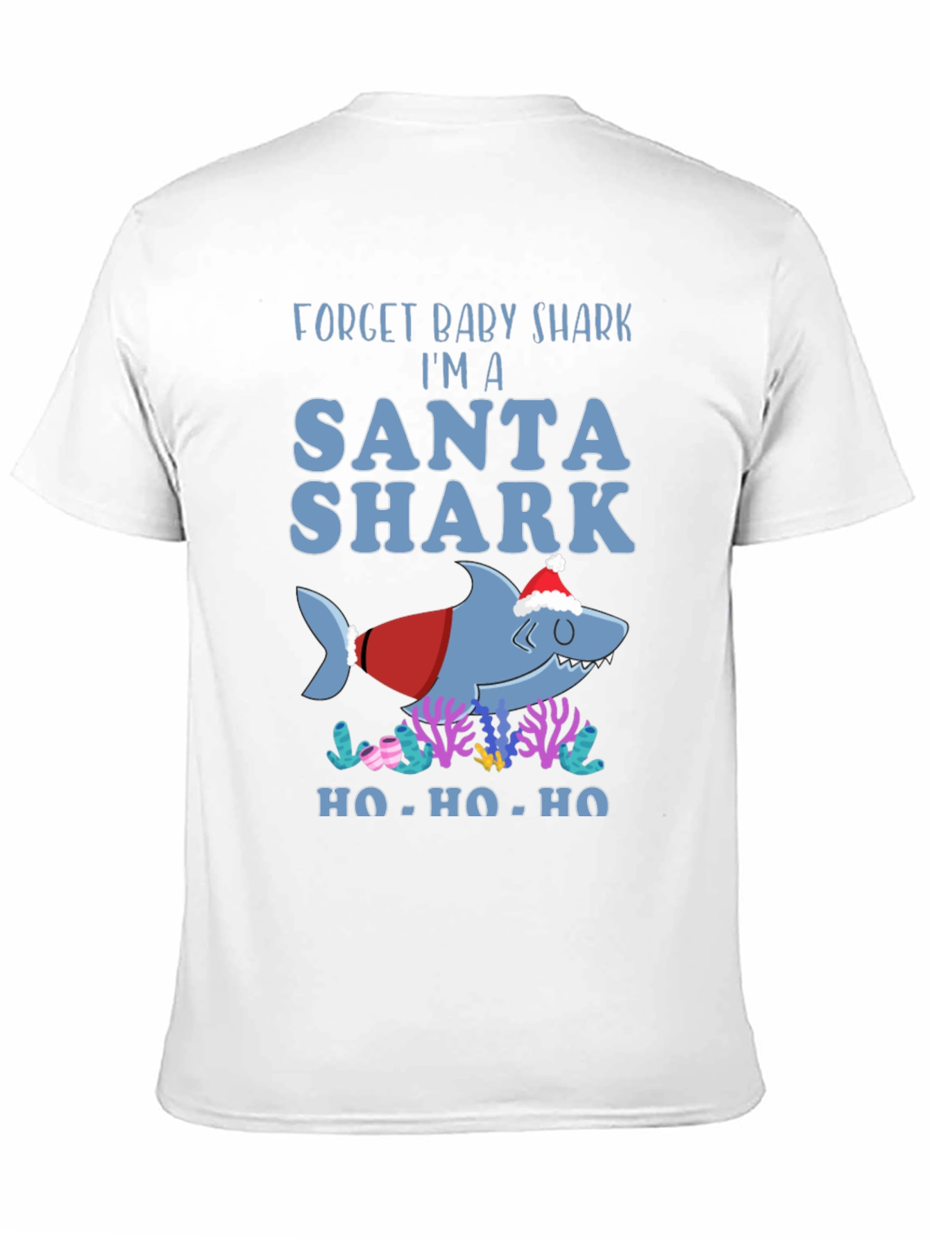 Santa Shark Graphic T-Shirt - Holiday Fun!