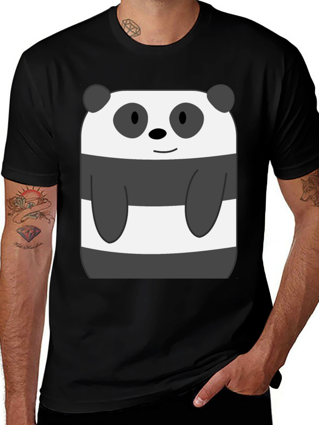 Panda Bear Graphic T-Shirt - Fun Cartoon Tee
