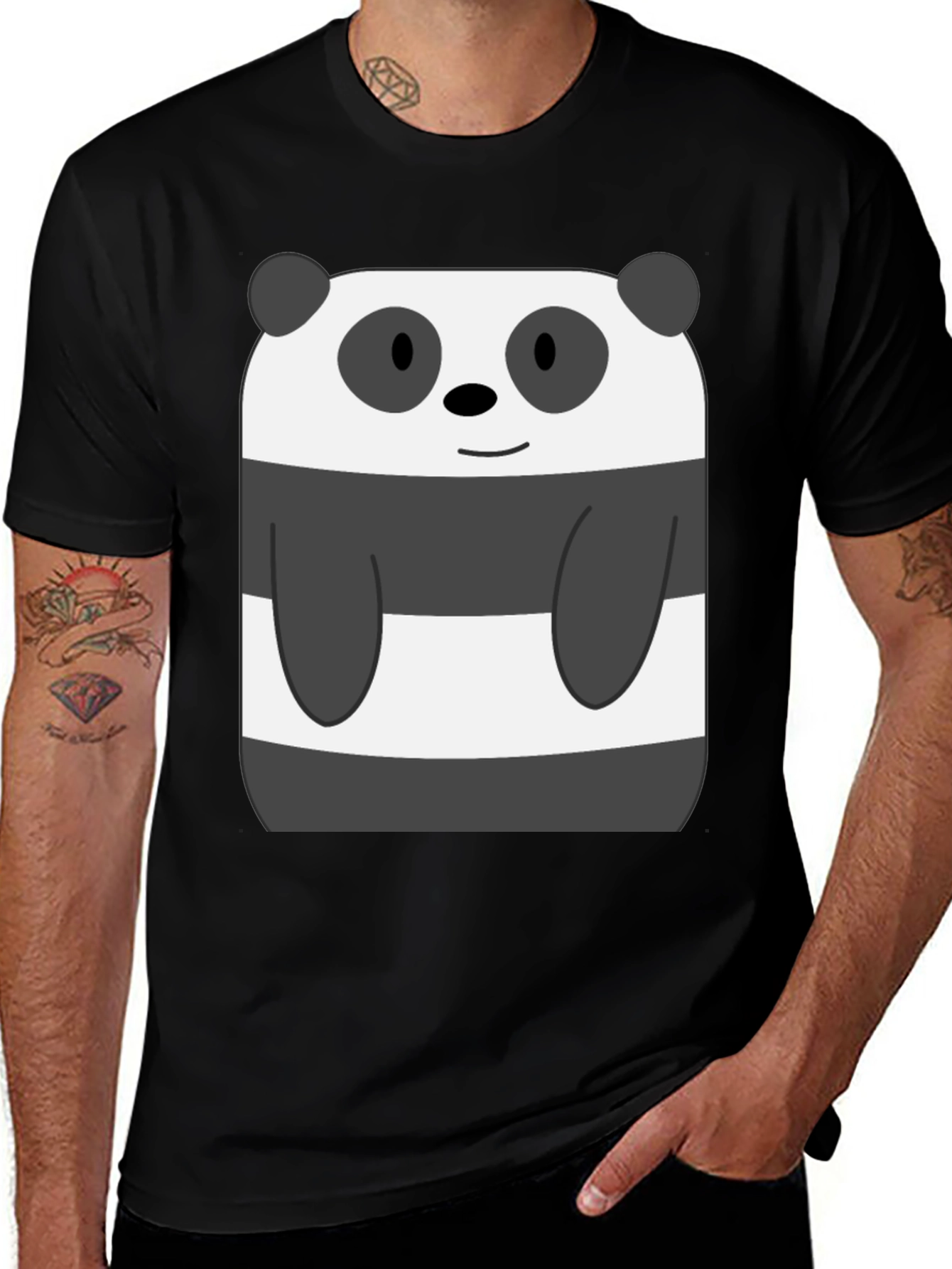 Panda Bear Graphic T-Shirt - Fun Cartoon Tee