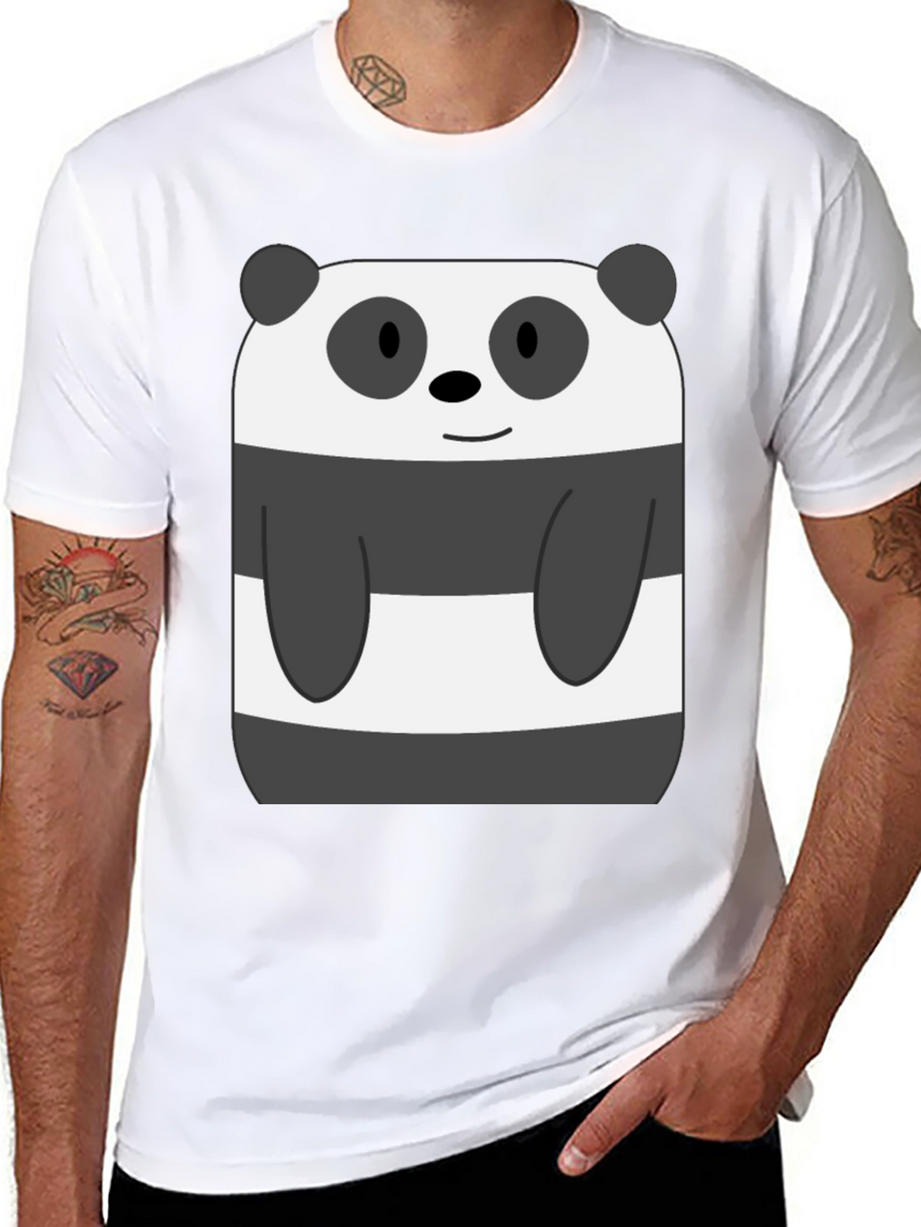 Panda Bear Graphic T-Shirt - Fun Cartoon Tee
